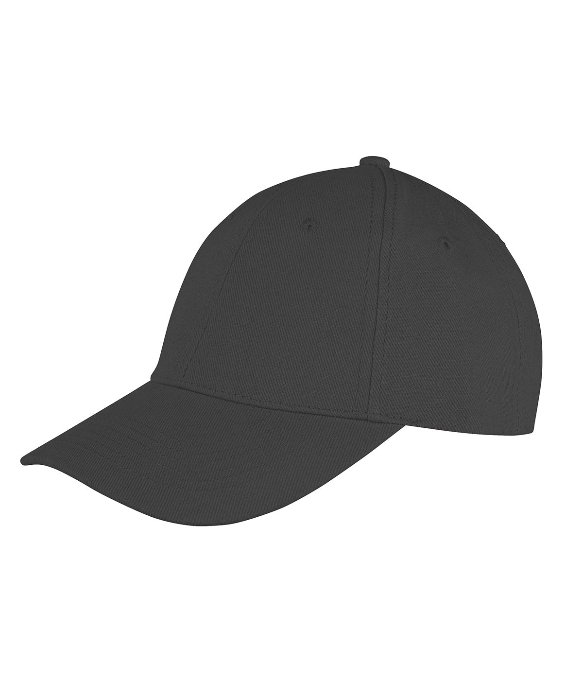 Result Recycled Core recycled low-profile cap in Black, front view