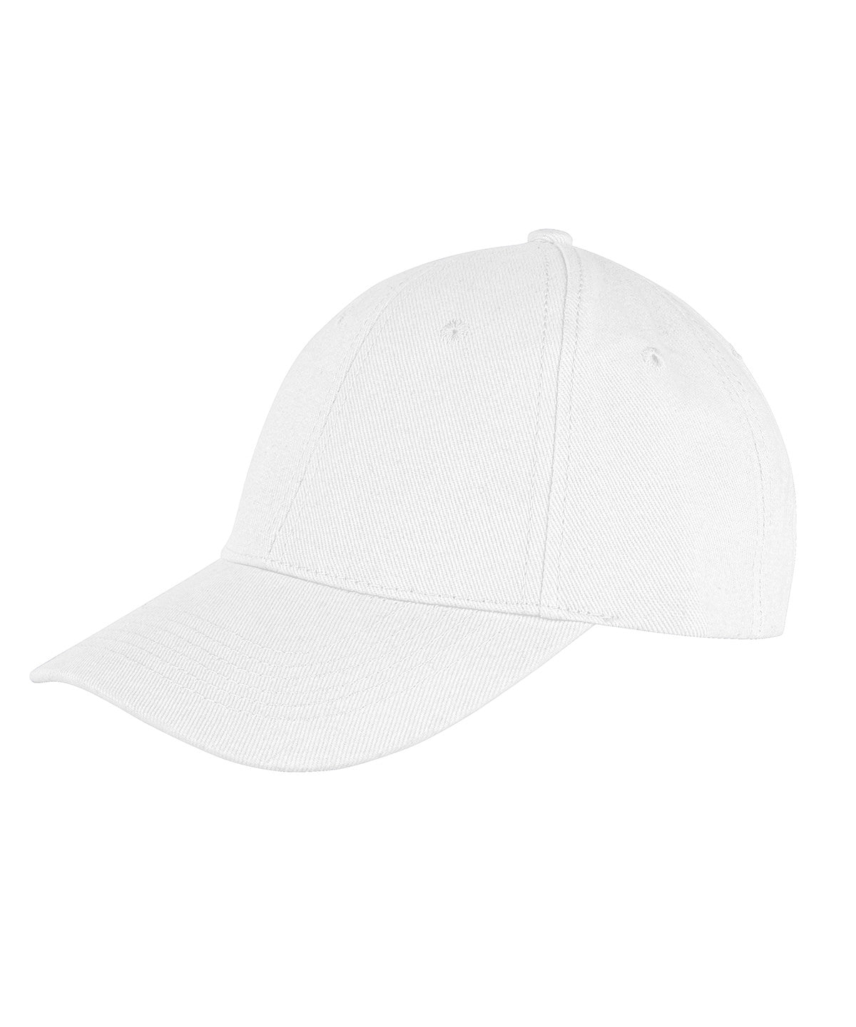 Result Recycled Core recycled low-profile cap in White, front view
