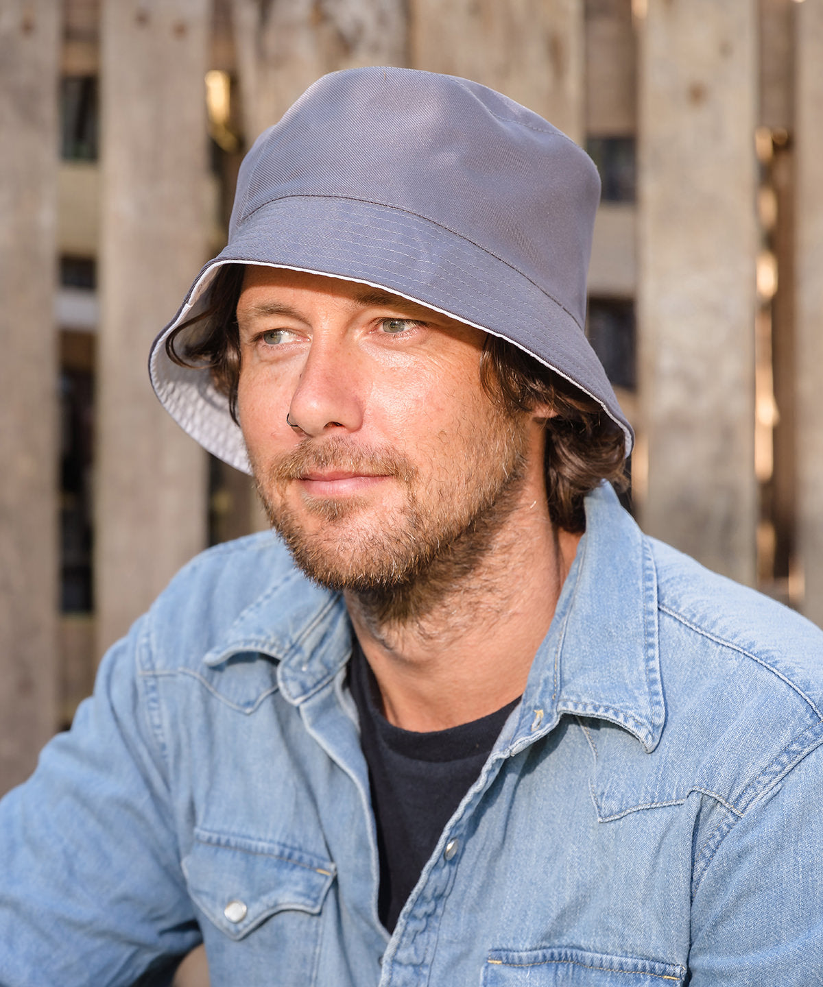 Result Recycled Core recycled reversible bucket hat, lifestyle photo
