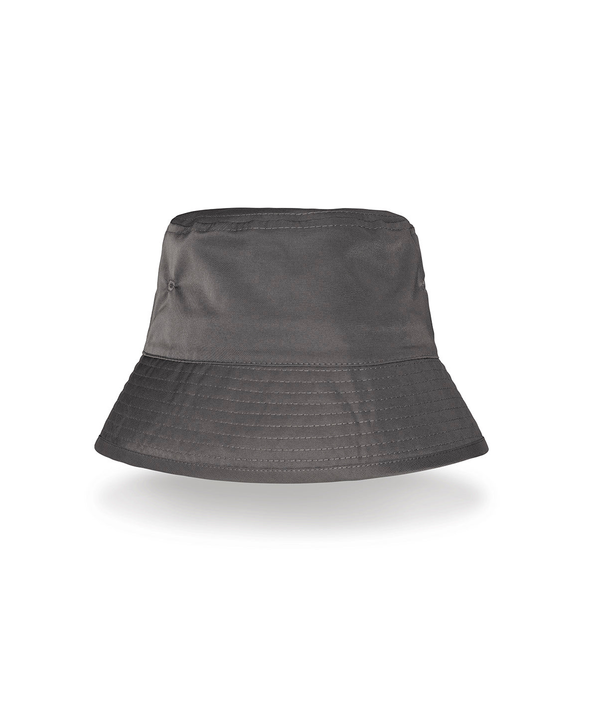 Result Headwear Recycled bound edge bucket hat in Grey, front view