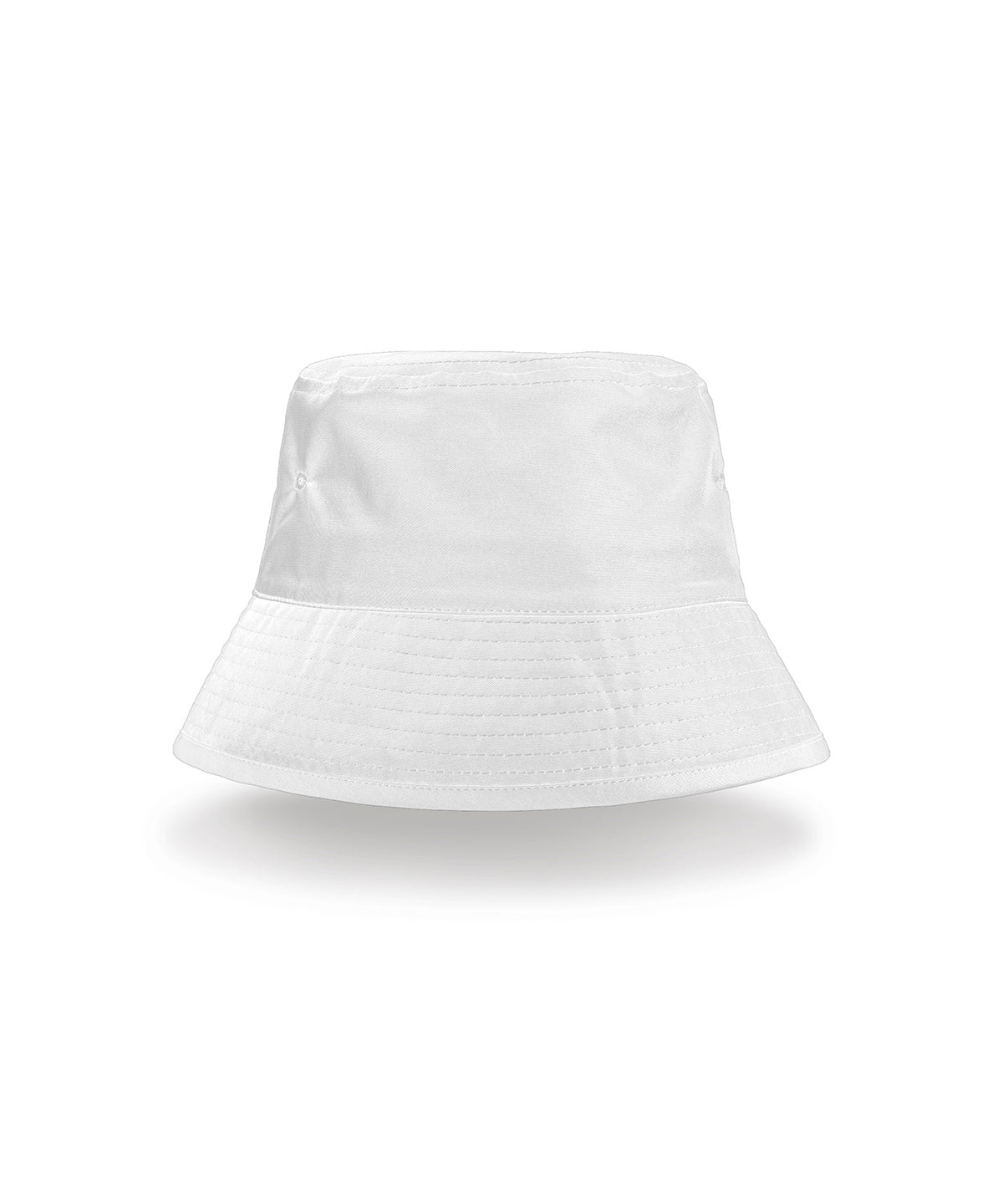 Result Headwear Recycled bound edge bucket hat in White, front view