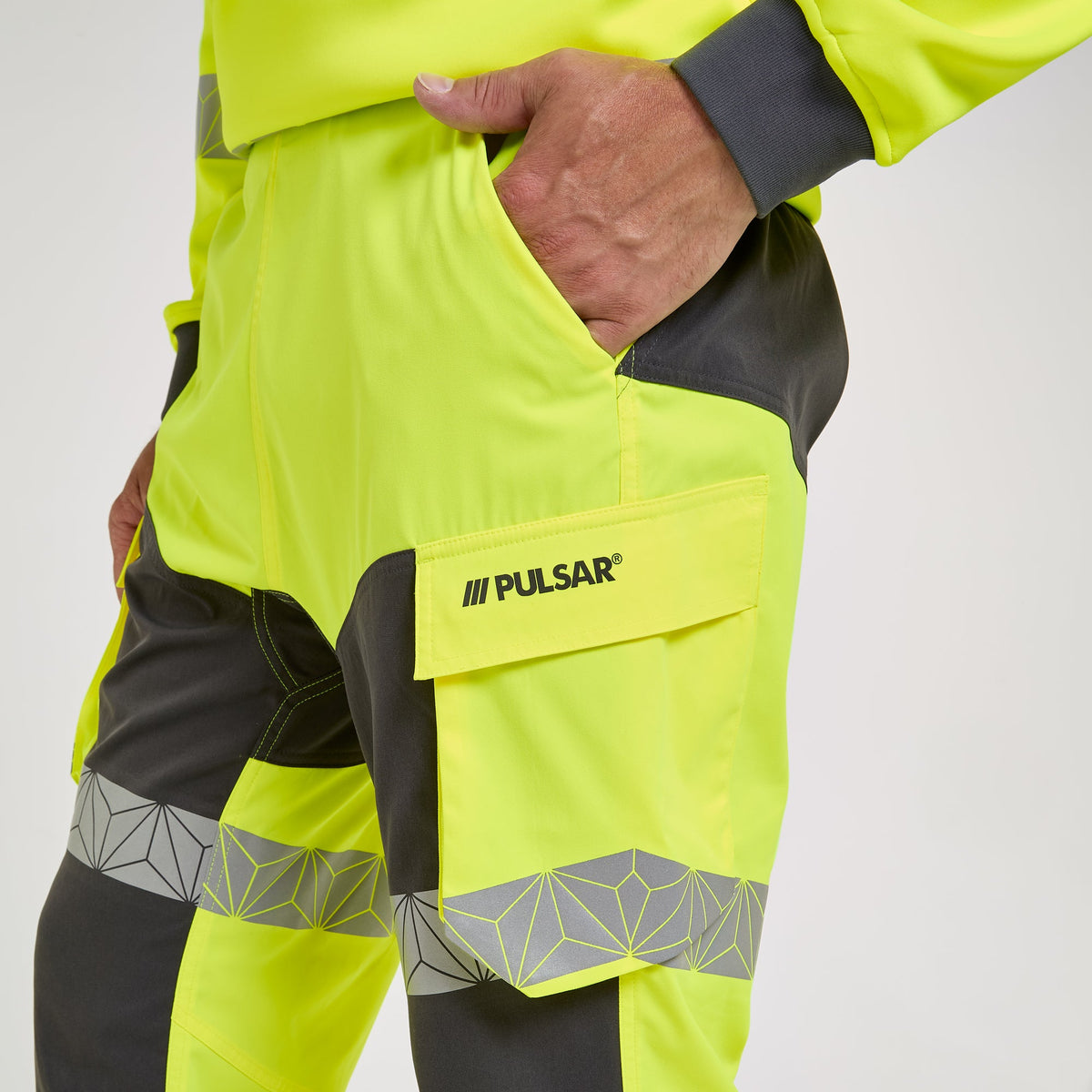Pulsar Work Pant Yellow Grey in Yellow/Grey, image 3