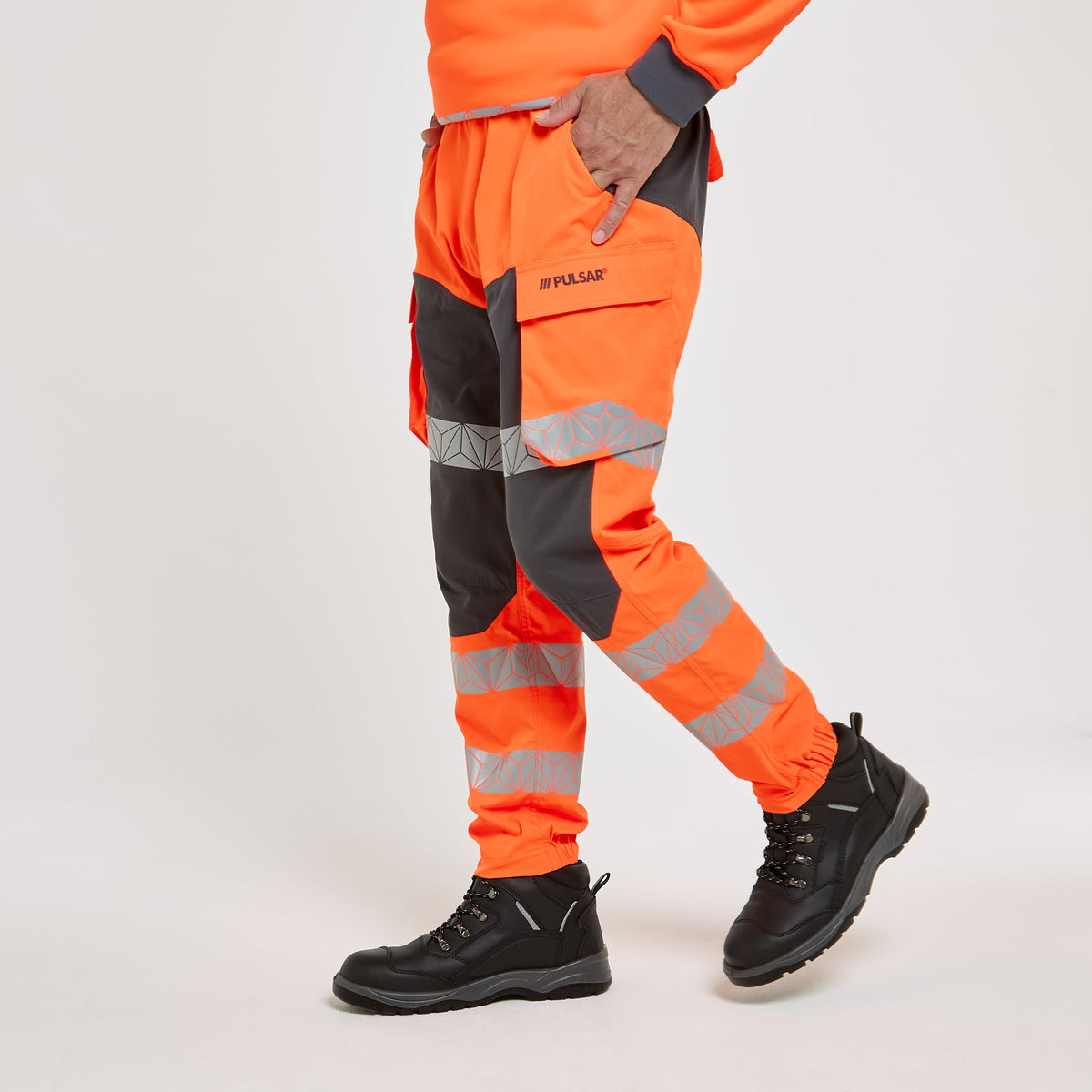 Pulsar Work Pant Orange Grey in Orange/Grey, image 2