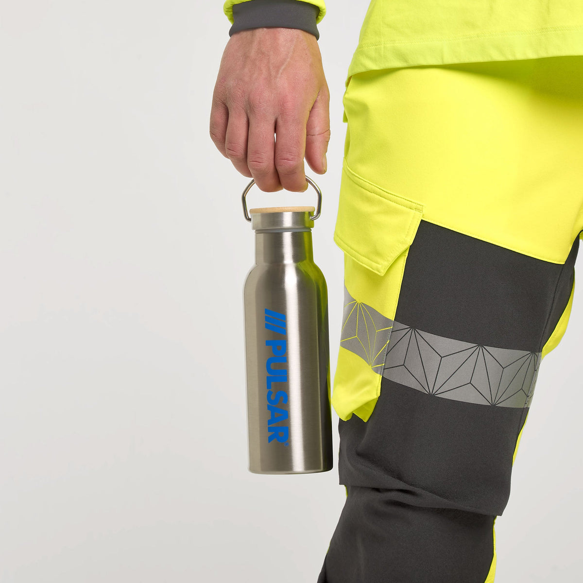 Pulsar Stainless Steel Flask in Silver, image 2