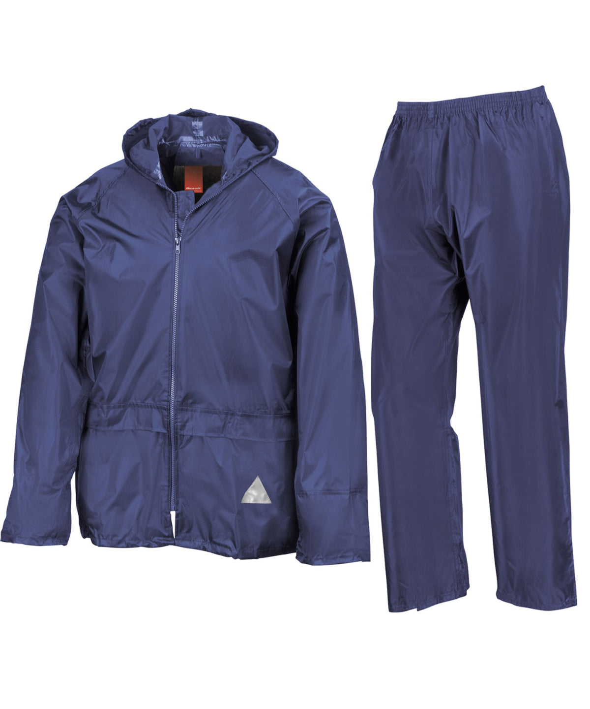 Result Waterproof jacket and trouser set in Royal, front view