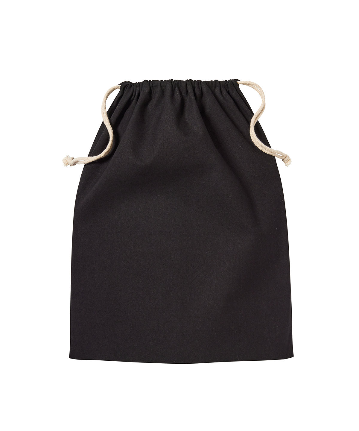Nutshell Organic cotton stuff bag in Black, front view