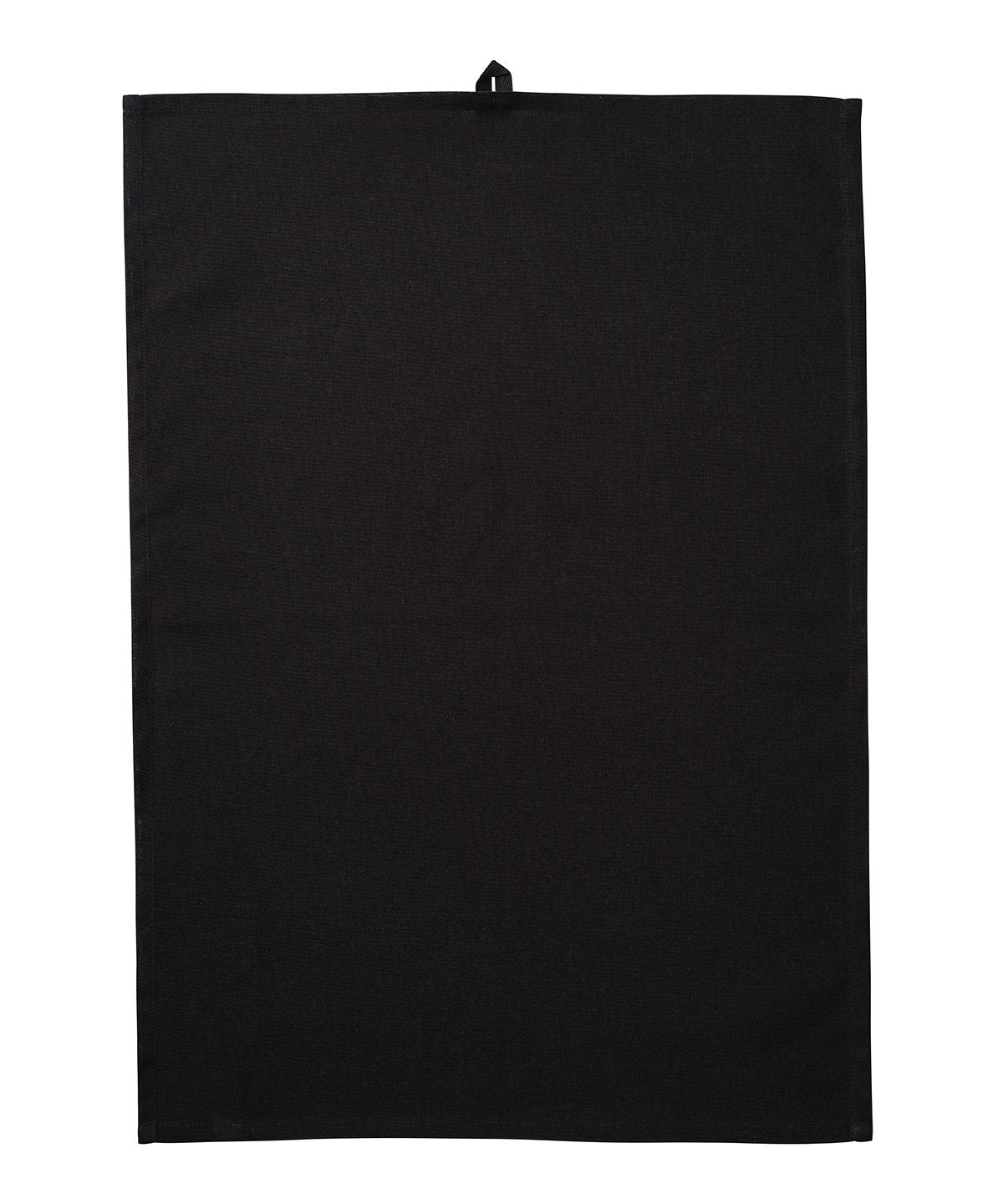 Nutshell Organic cotton tea towel in Black, front view