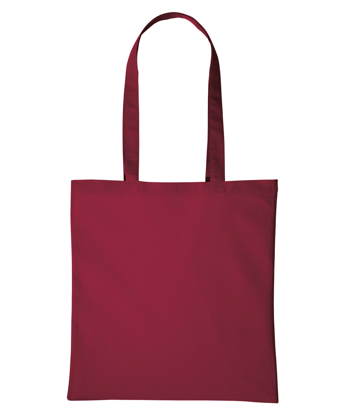 Nutshell Cotton shopper long handle in Hot Red, front view