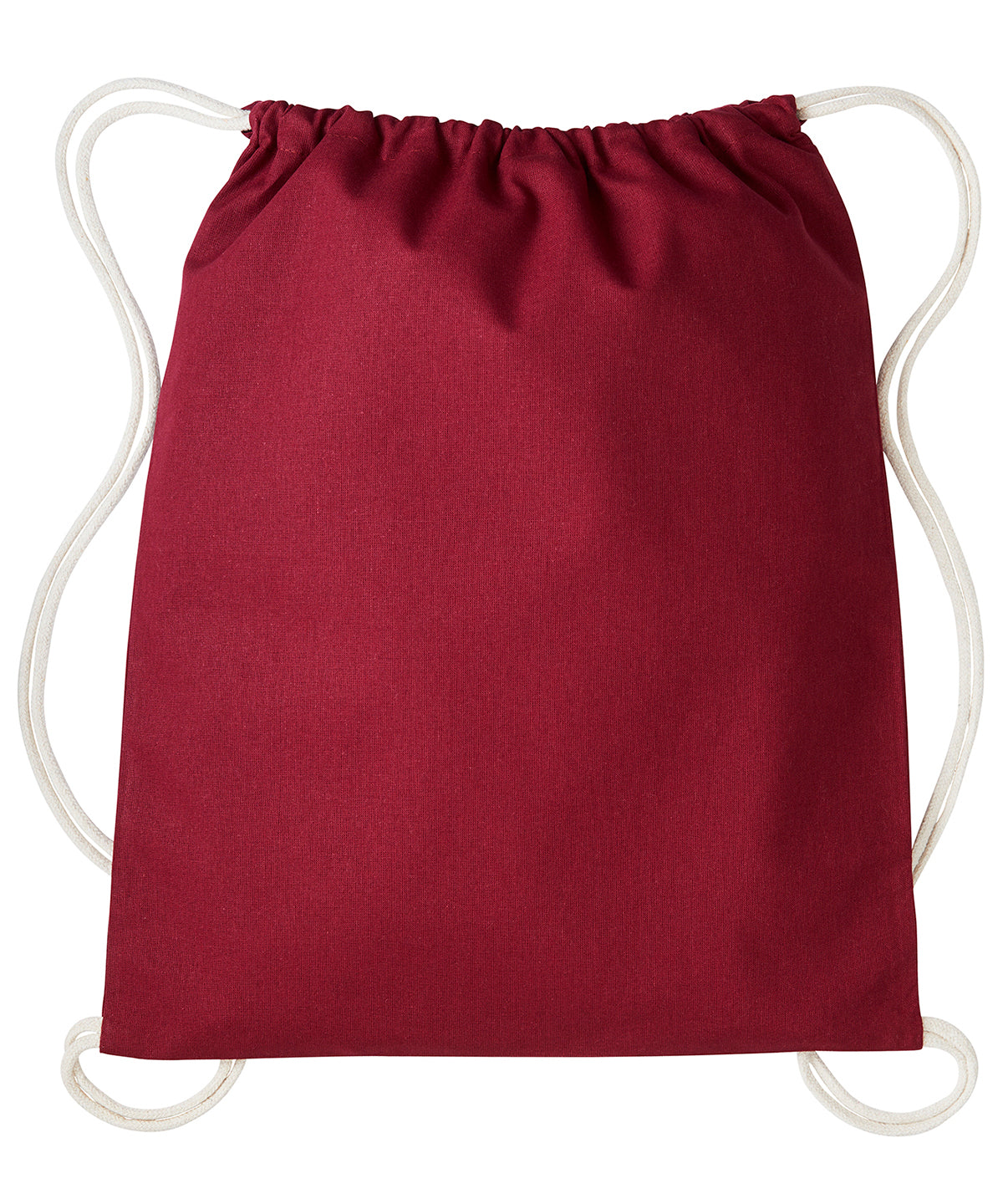 Nutshell Gymsac with cords in Hot Red/Natural, front view