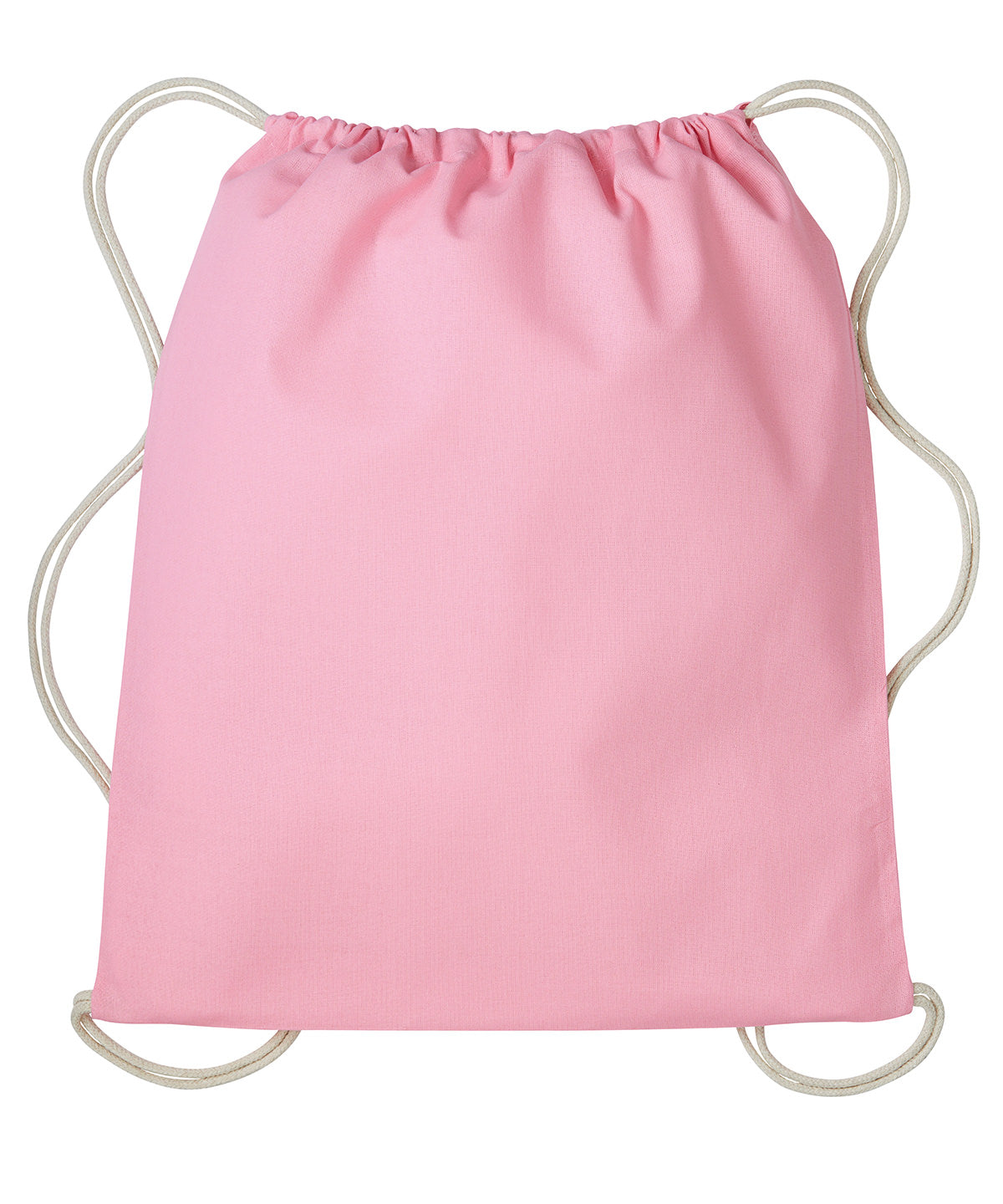 Nutshell Gymsac with cords in Light Pink/Natural, front view