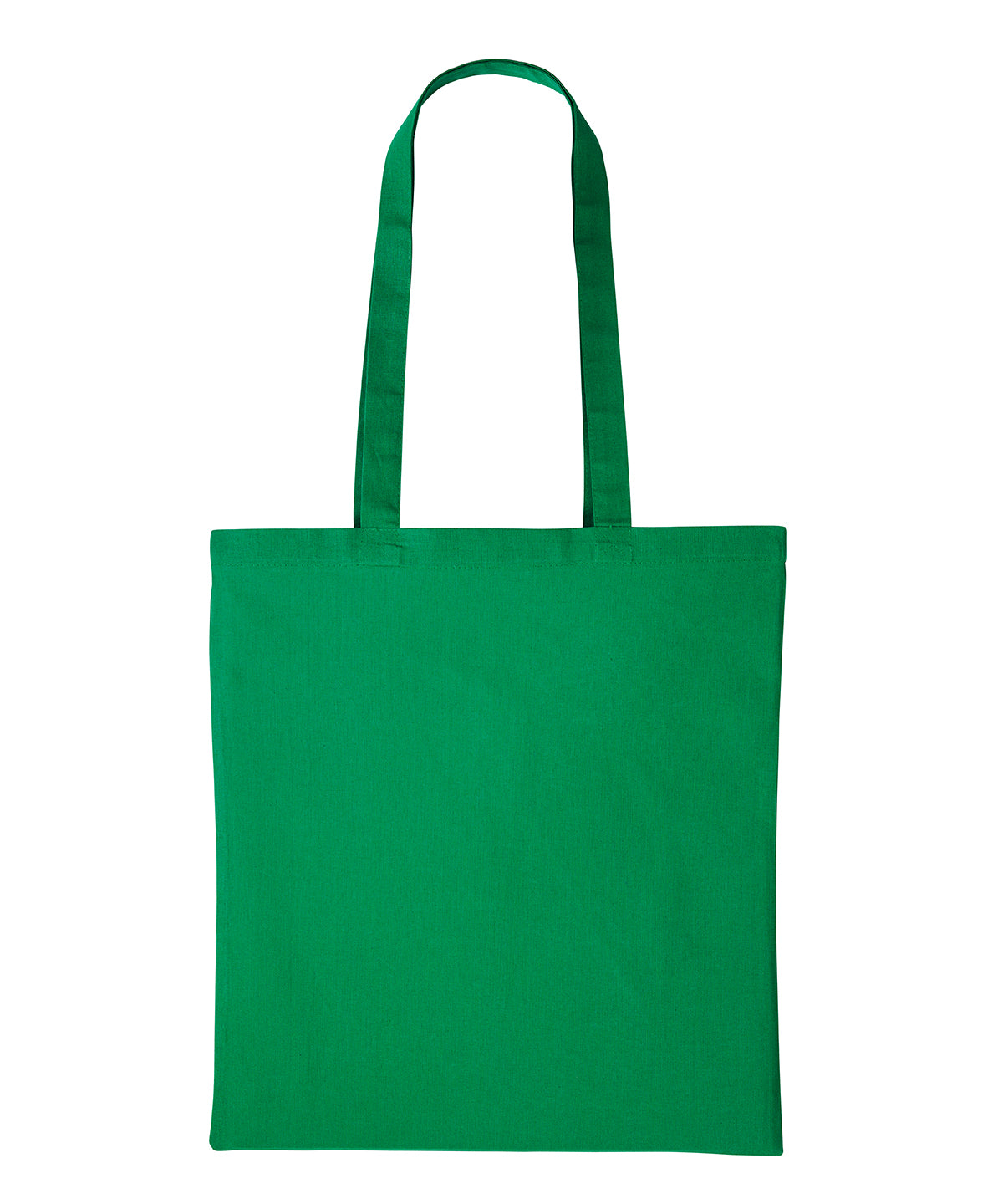 Nutshell Recycled cotton shopper long handle in Bottle Green, front view