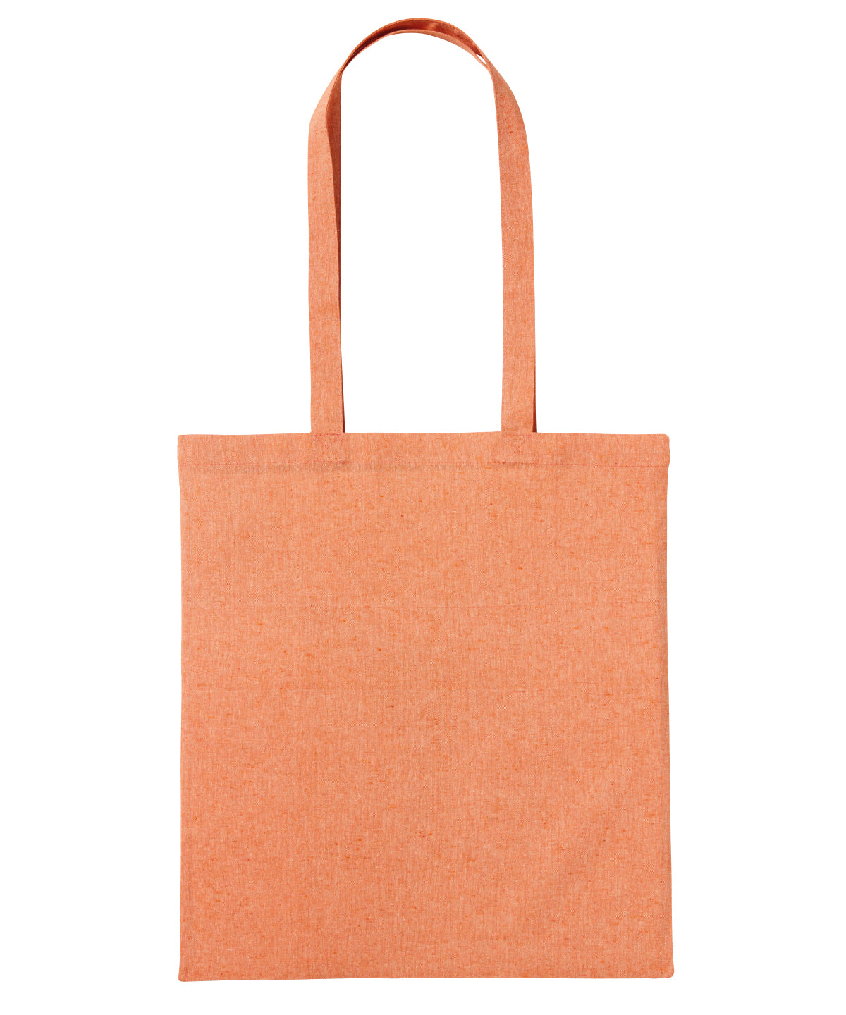 Nutshell Recycled cotton shopper long handle in Orange Marl, front view