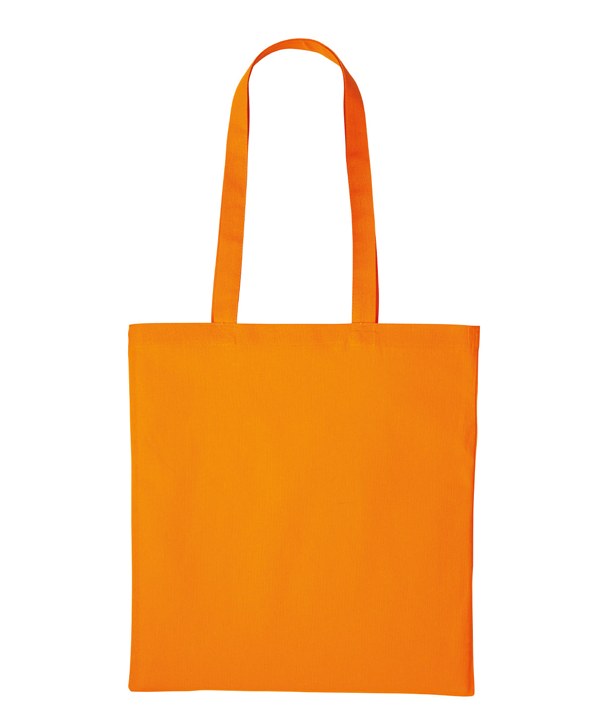 Nutshell Recycled cotton shopper long handle in Orange, front view