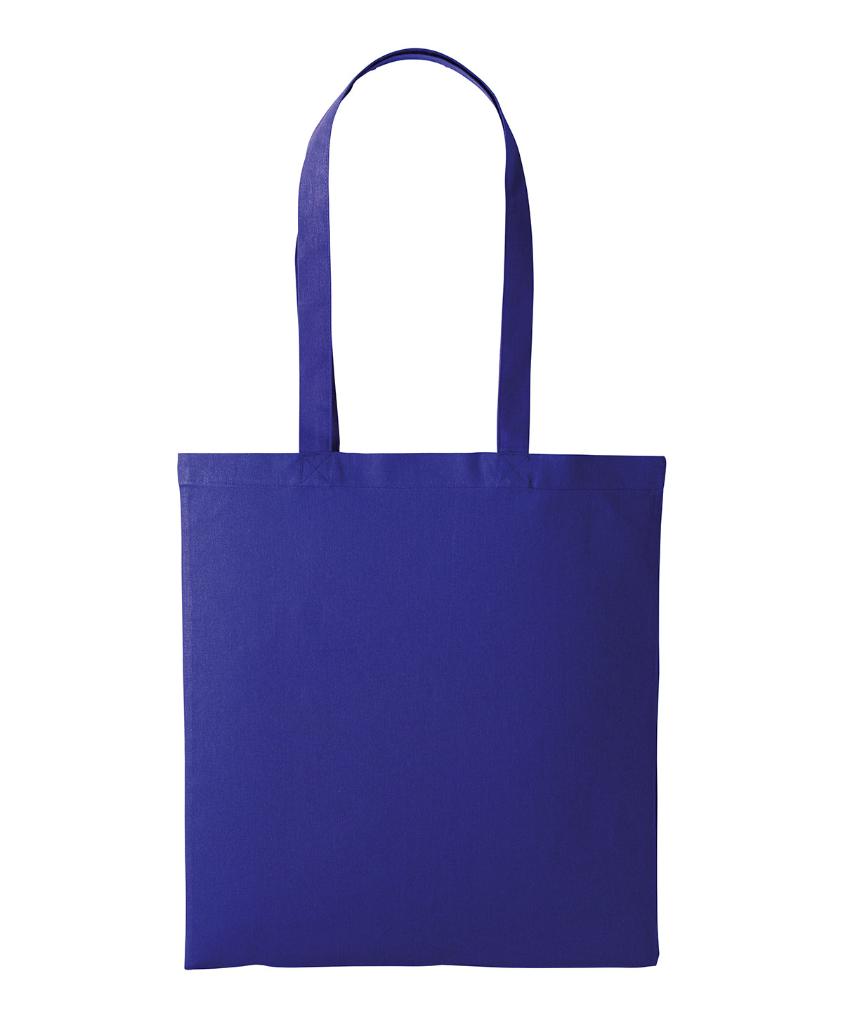Nutshell Recycled cotton shopper long handle in Purple, front view
