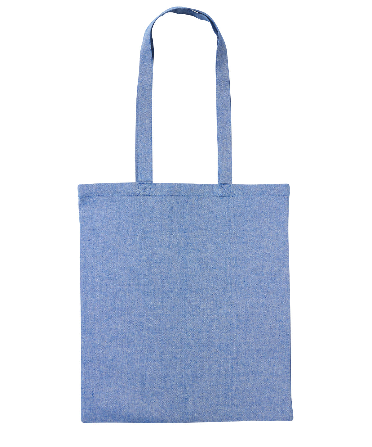 Nutshell Recycled cotton shopper long handle in Royal Marl, front view
