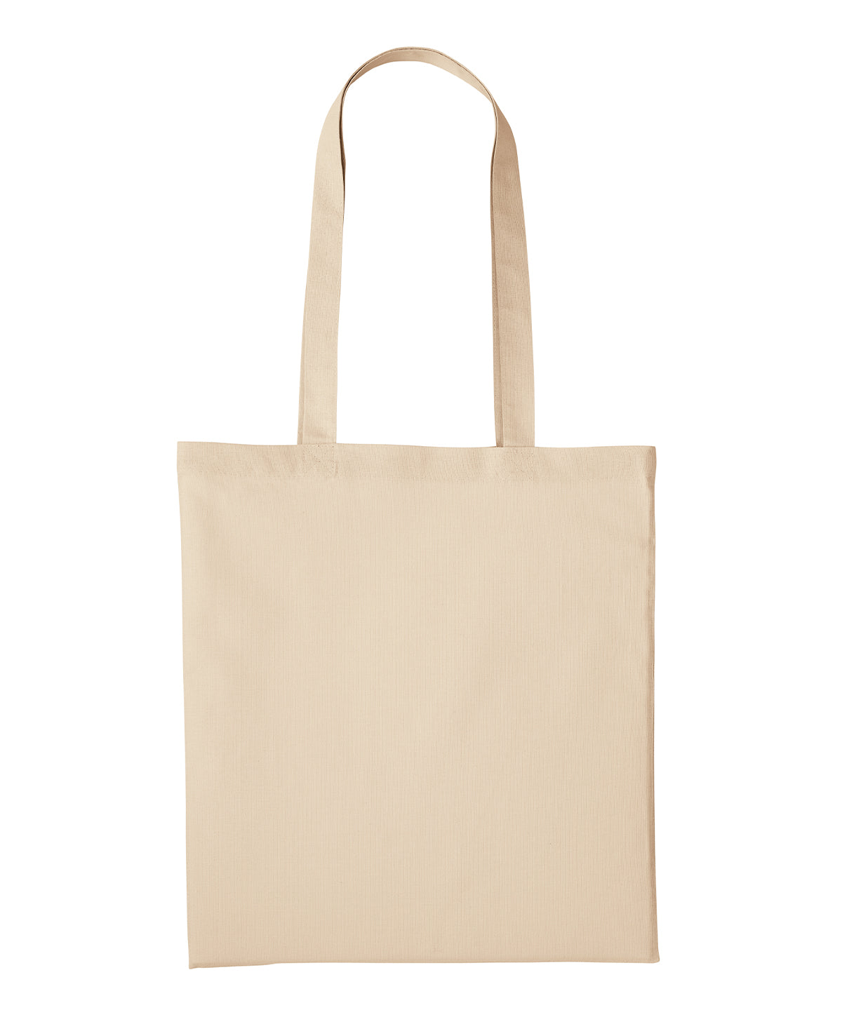 Nutshell Recycled cotton shopper long handle in Sand, front view