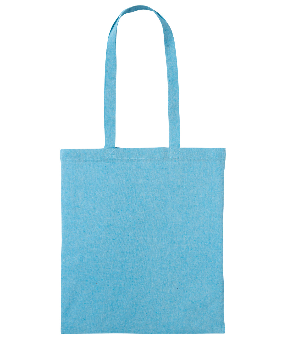 Nutshell Recycled cotton shopper long handle in Sky Blue Marl, front view