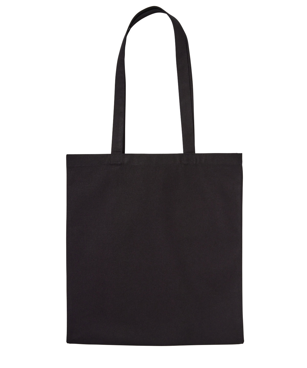 Nutshell Recycled premium canvas shopper in Black, front view