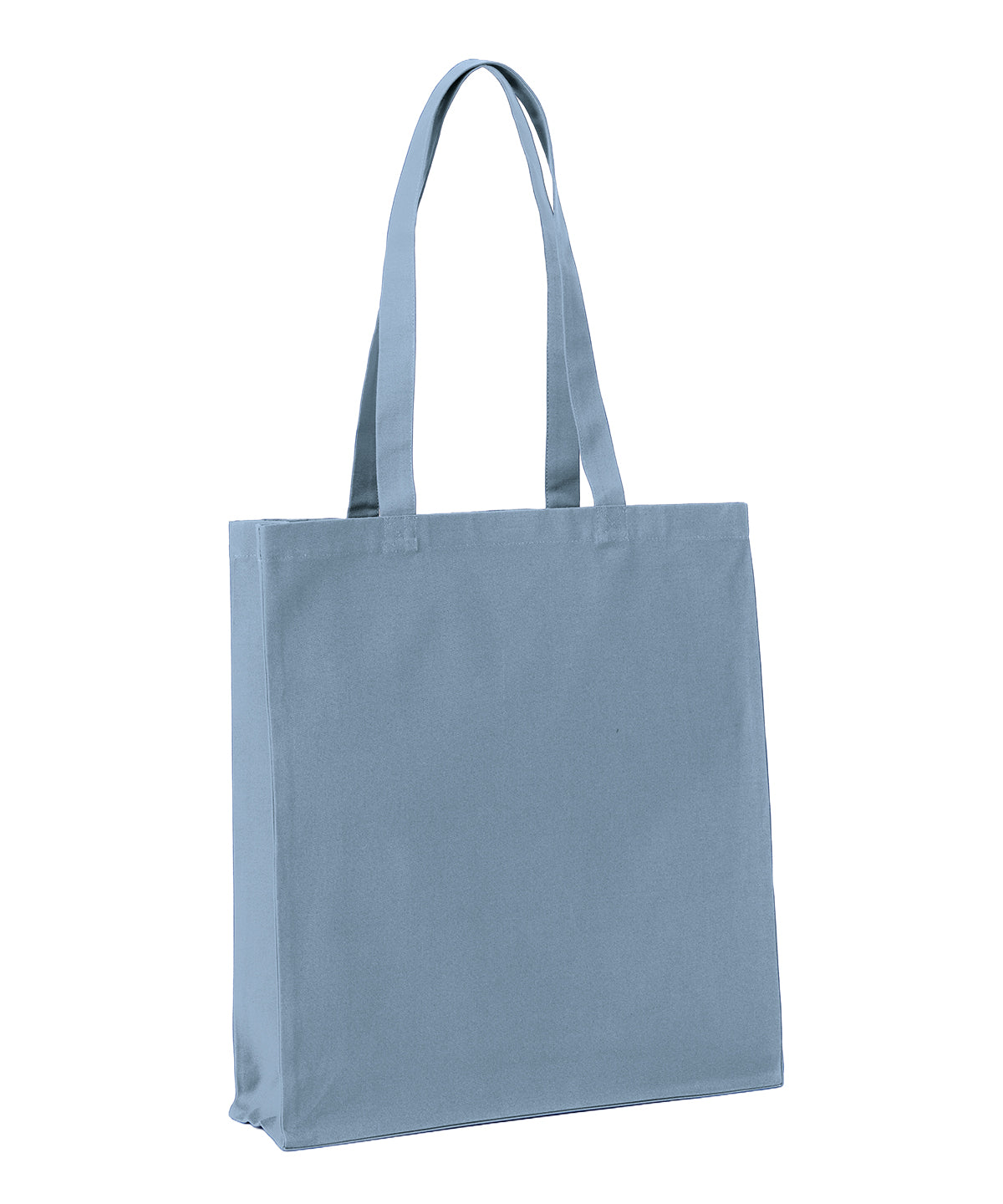 Nutshell Recycled premium canvas spacious shopper in Blue Haze, front view