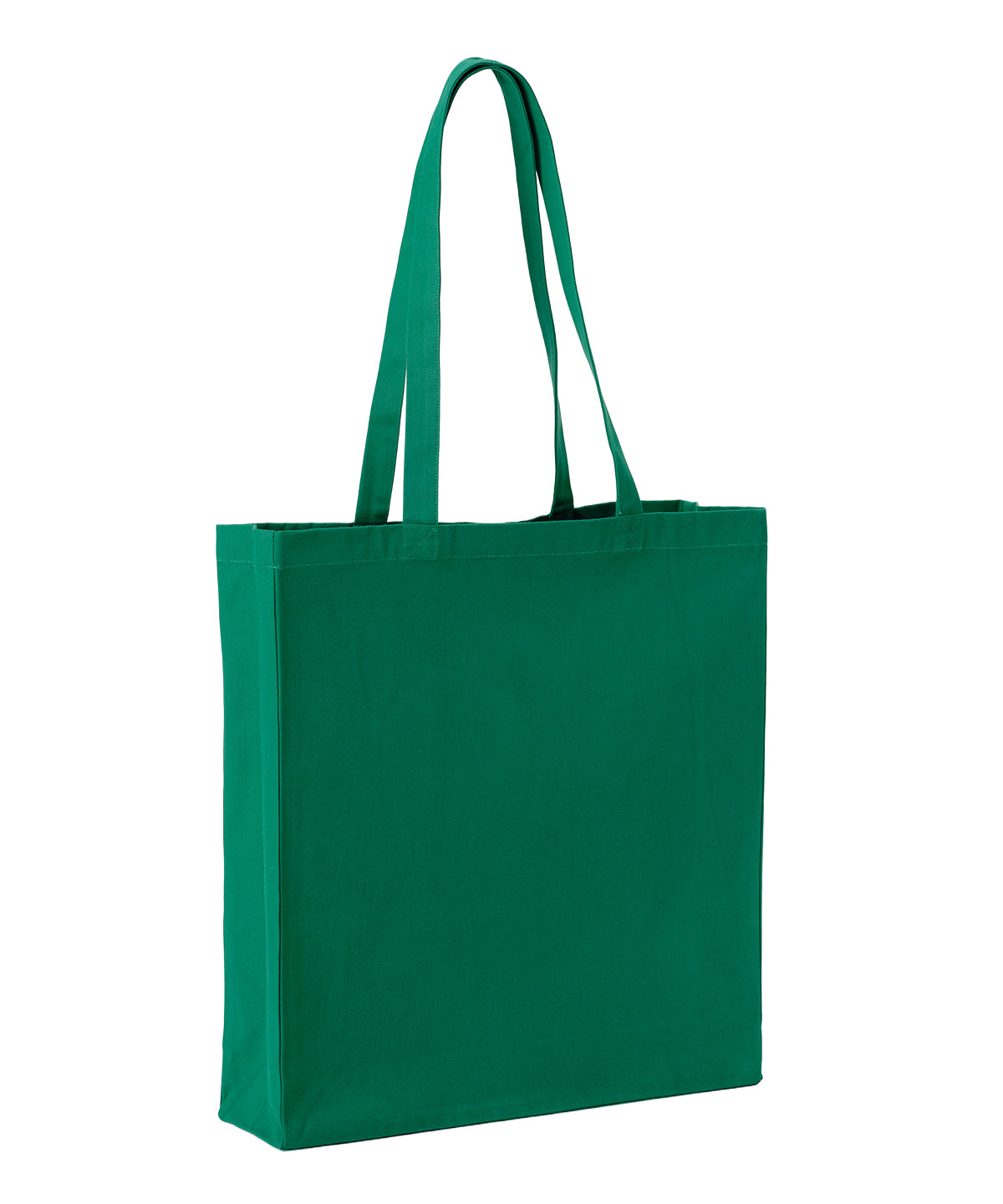 Nutshell Recycled premium canvas spacious shopper in Bottle Green, front view