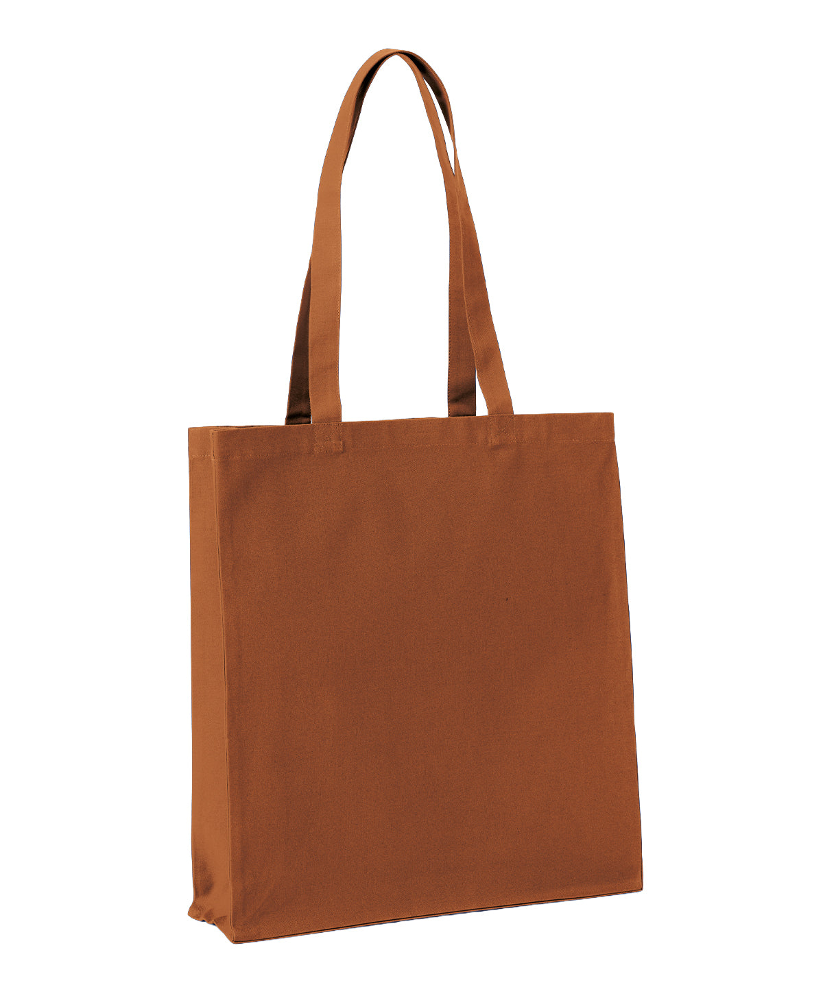 Nutshell Recycled premium canvas spacious shopper in Chestnut, front view