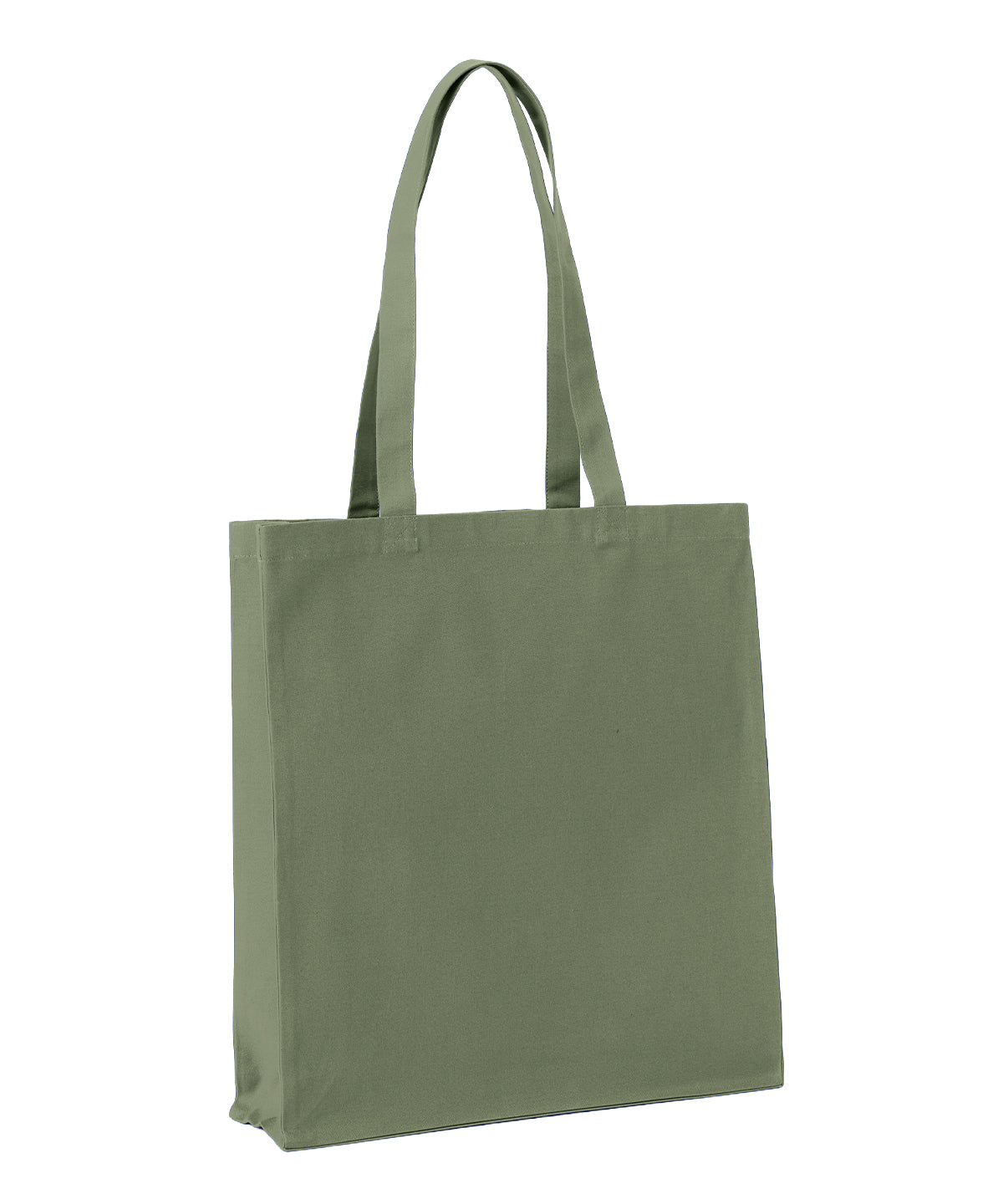 Nutshell Recycled premium canvas spacious shopper in Fern, front view