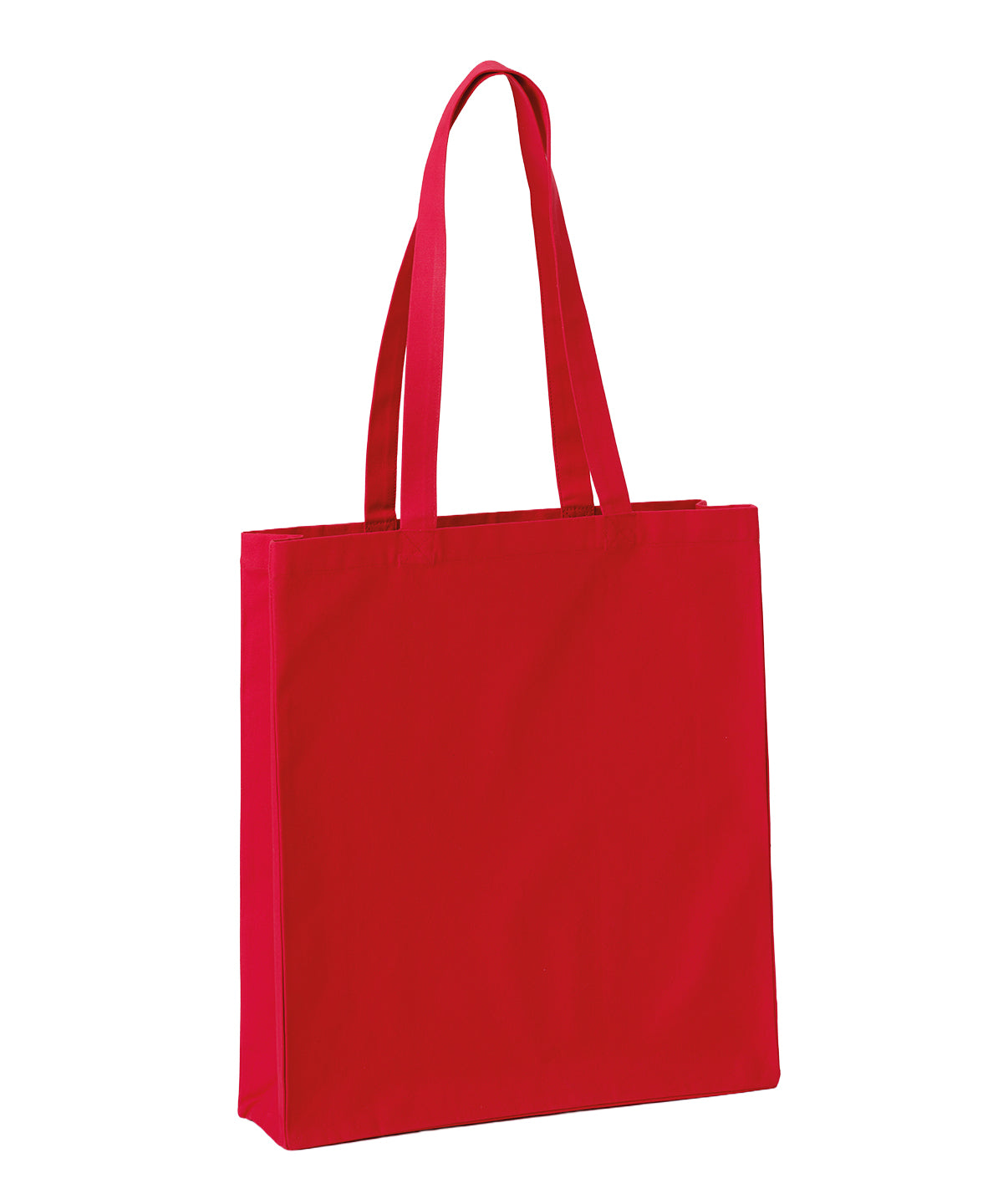 Nutshell Recycled premium canvas spacious shopper in Fire Red, front view