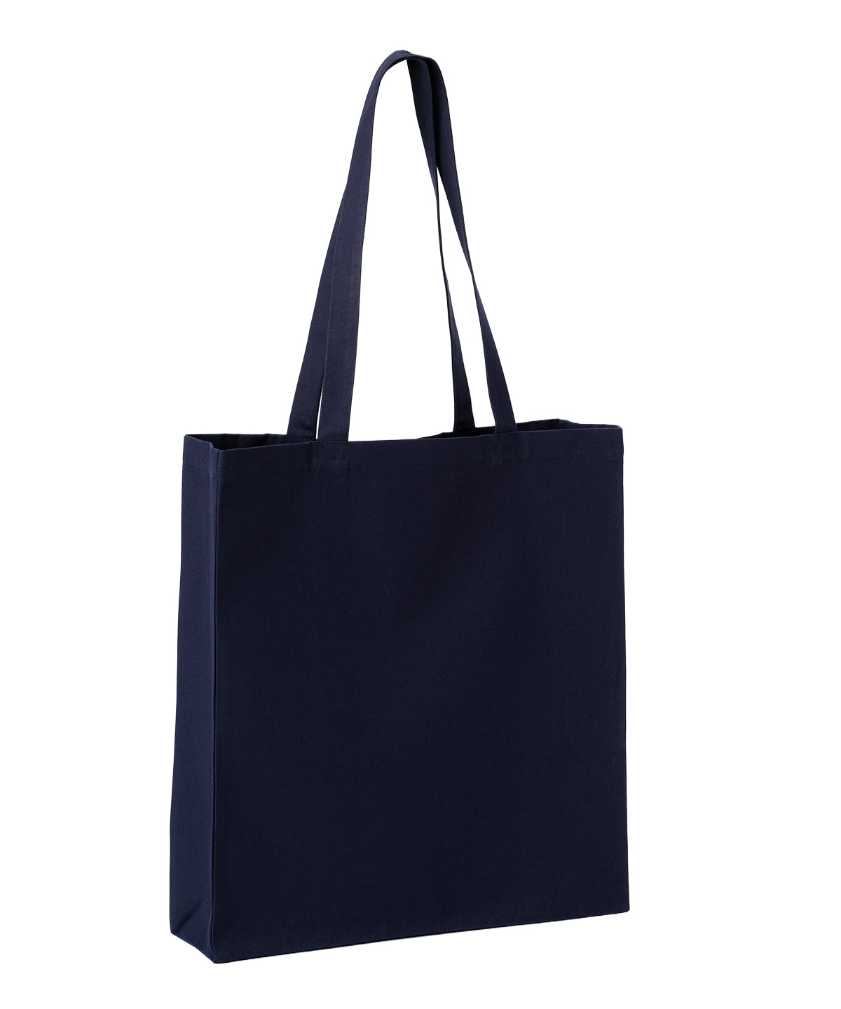 Nutshell Recycled premium canvas spacious shopper in French Dark Navy, front view