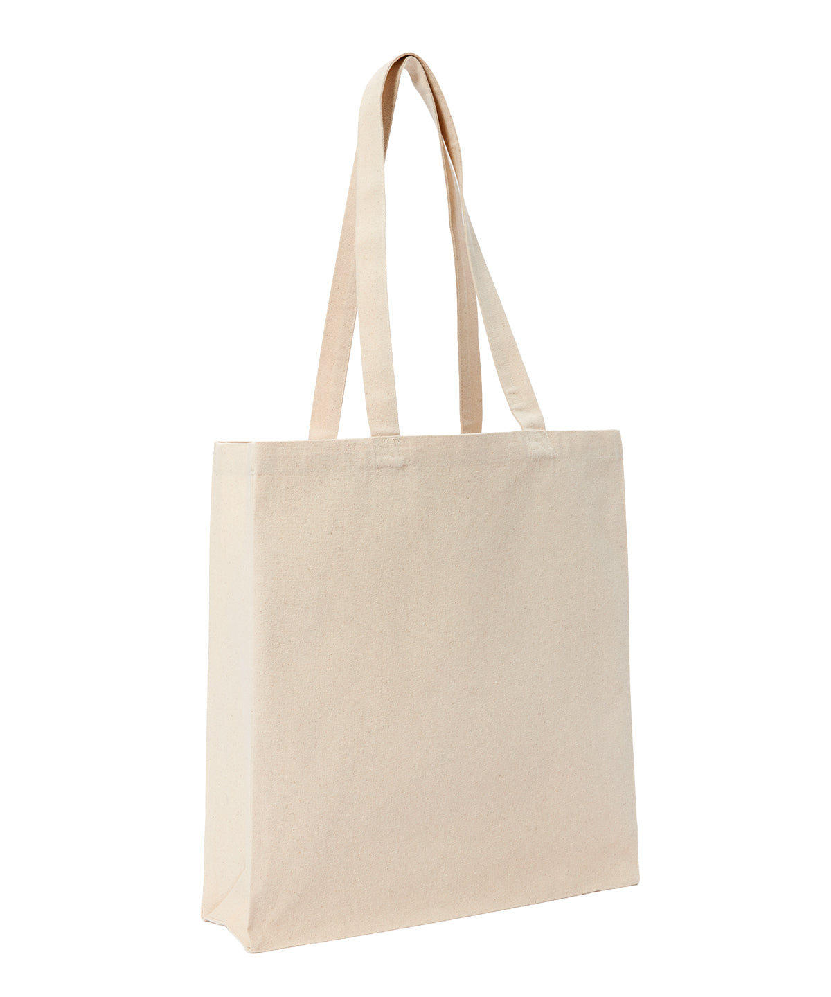 Nutshell Recycled premium canvas spacious shopper in Natural, front view