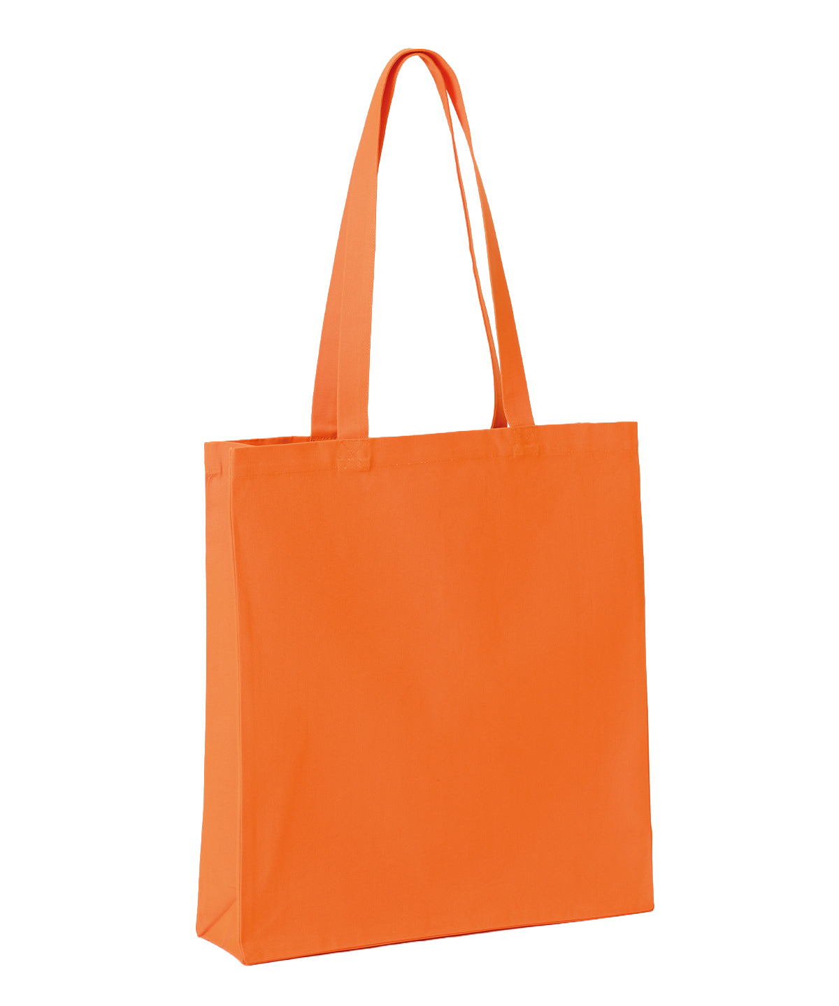 Nutshell Recycled premium canvas spacious shopper in Orange, front view