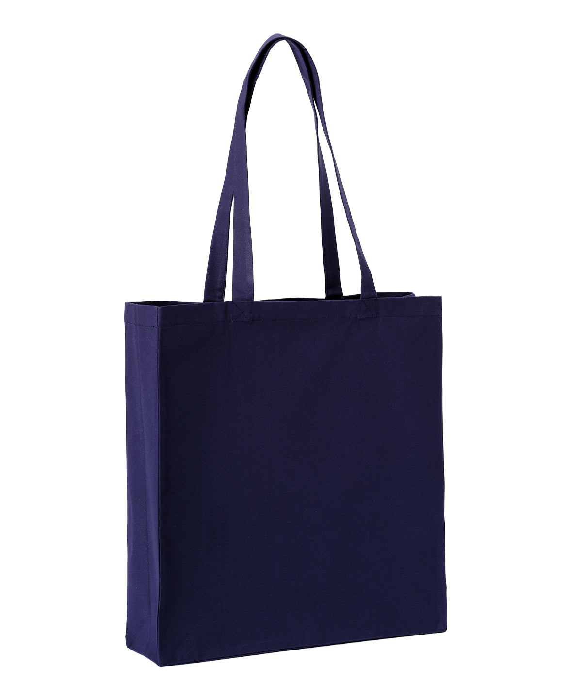 Nutshell Recycled premium canvas spacious shopper in Oxford Navy, front view