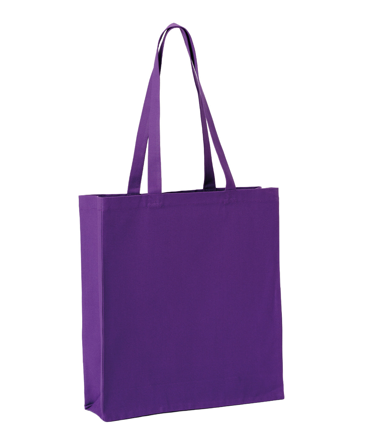 Nutshell Recycled premium canvas spacious shopper in Purple, front view