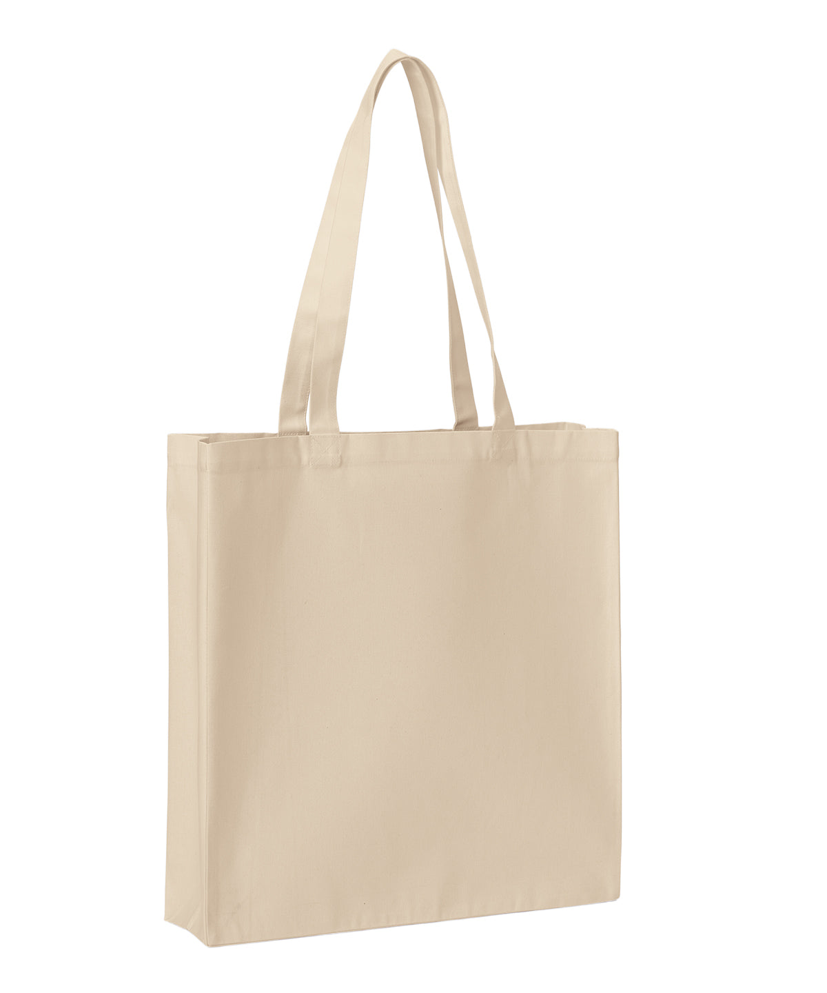 Nutshell Recycled premium canvas spacious shopper in Sand, front view