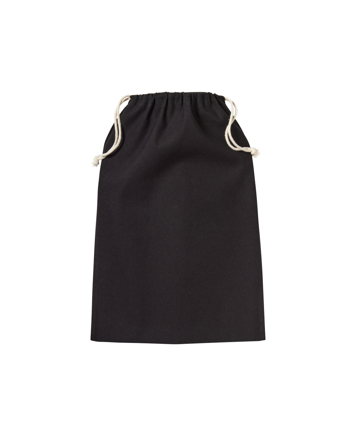 Nutshell Recycled cotton stuff bag in Black, front view