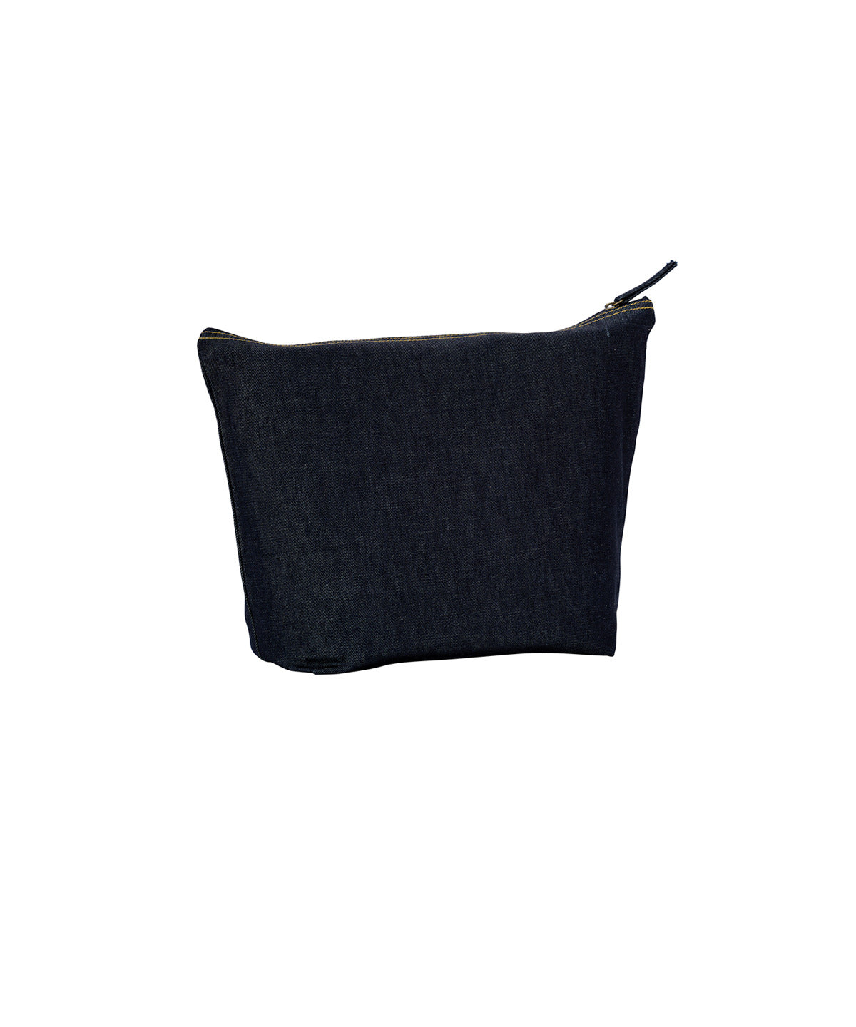Nutshell Recycled luxe accessory bag in Indigo Denim, front view
