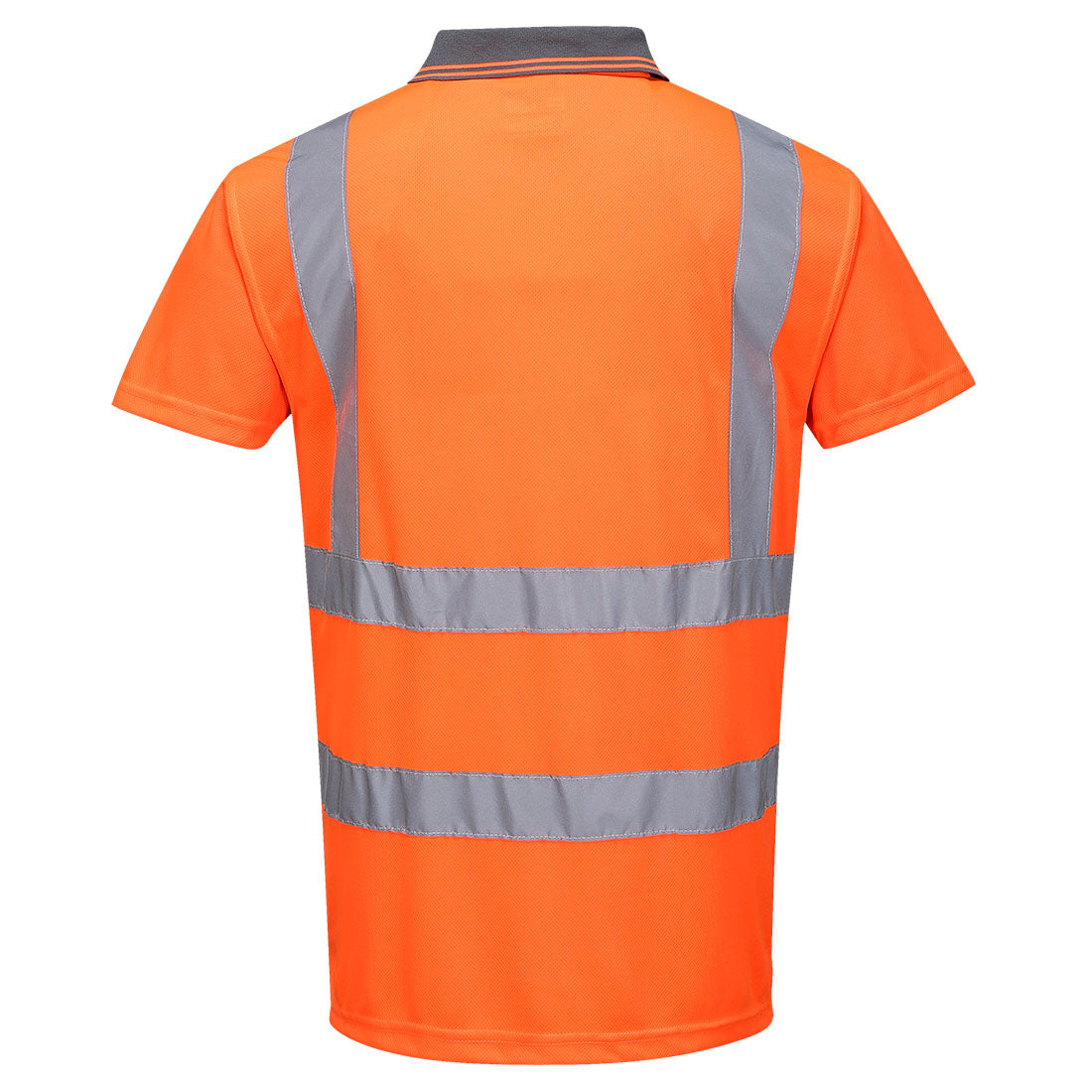 Portwest RT22 Hi-Vis Polo Shirt S/S in Orange, back view