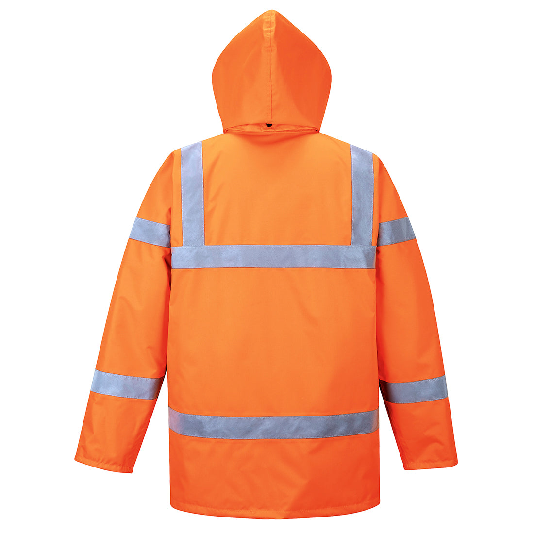 Portwest RT30 Hi-Vis Winter Traffic Jacket in Orange, back view