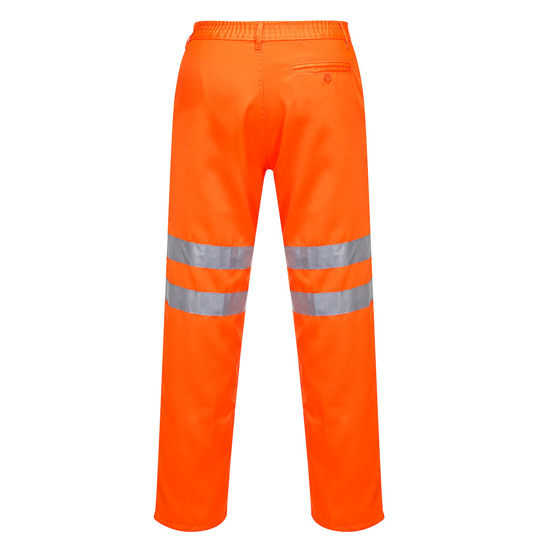 Portwest RT45 Hi-Vis Polycotton Service Trousers in Orange, back view