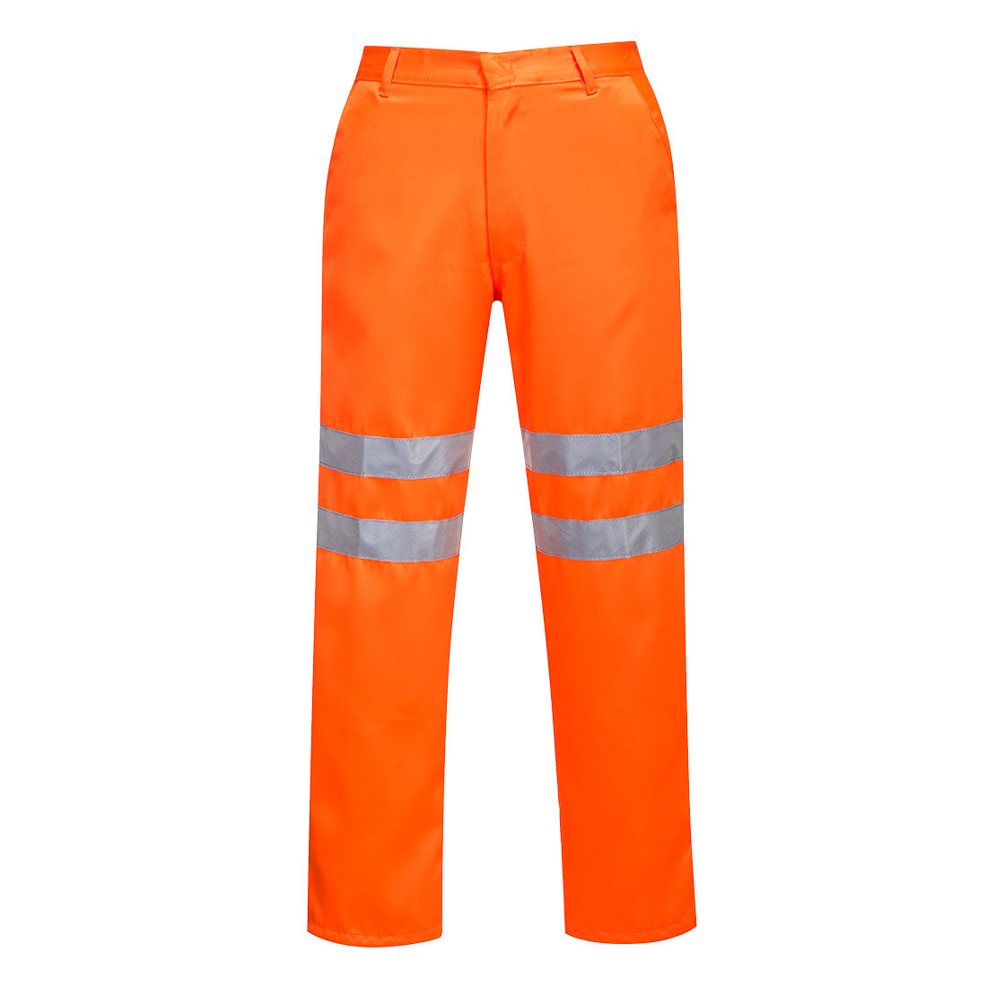 Portwest Hi-Vis Polycotton Service Trousers in Orange Tall, image 2