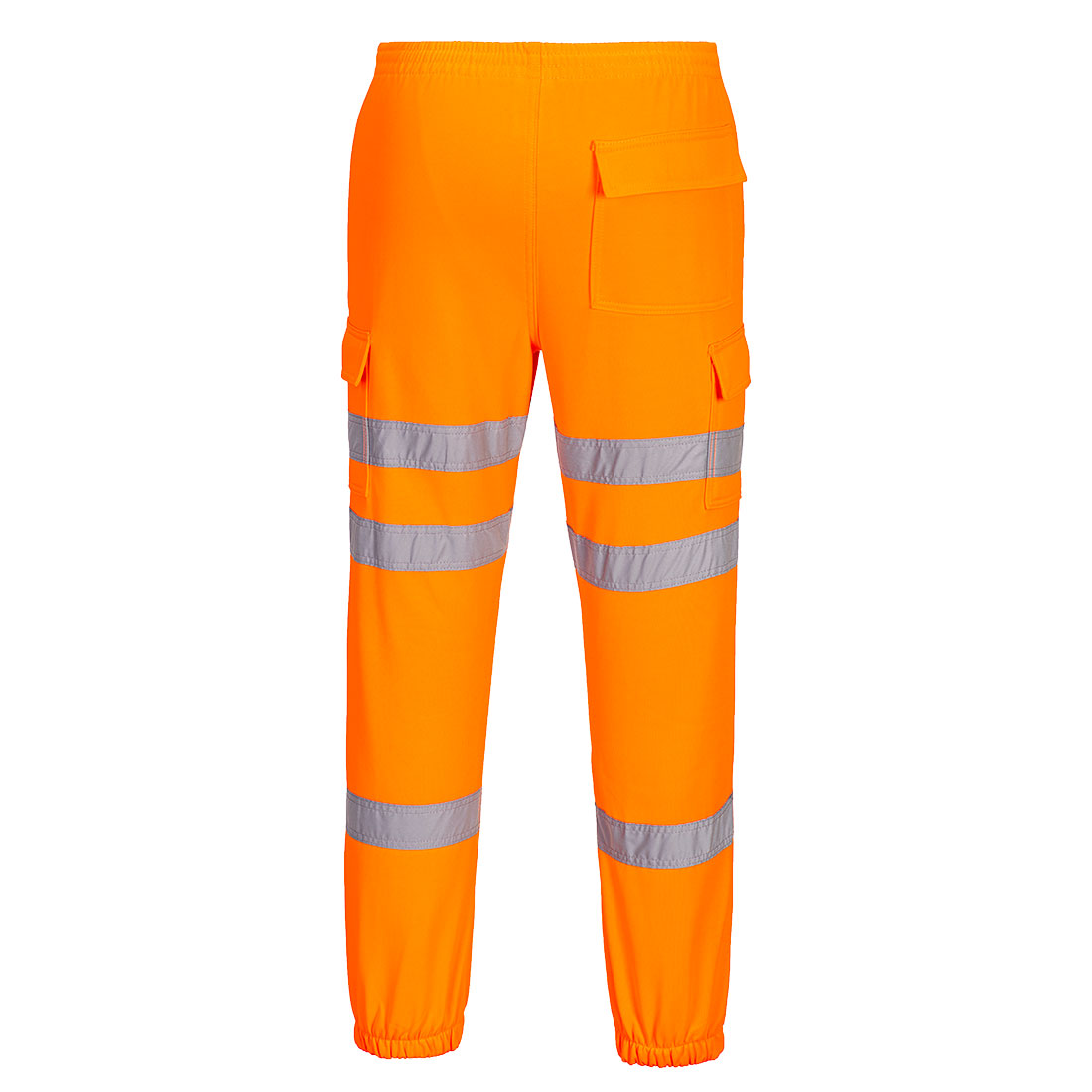 Portwest RT48 Hi-Vis Three Band Joggers in Orange, back view
