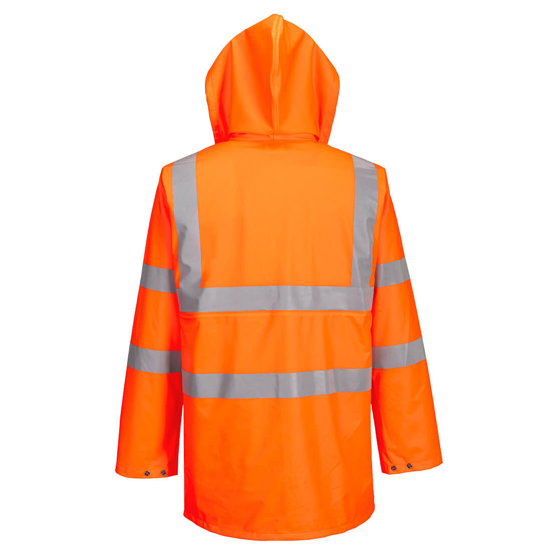 Portwest RT50 Sealtex Ultra Hi-Vis Rain Jacket in Orange, back view