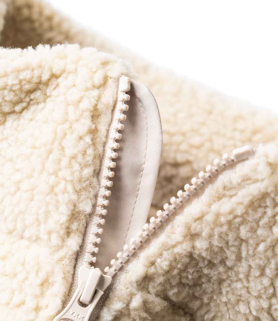 Ravine Unisex Borg Fleece Gilet in Natural
