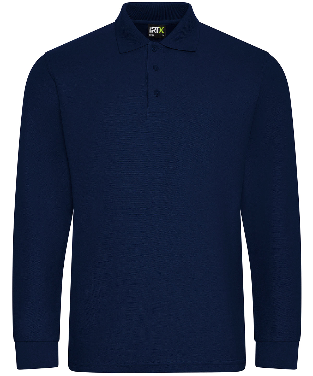 ProRTX Pro long sleeve polo in Navy, front view