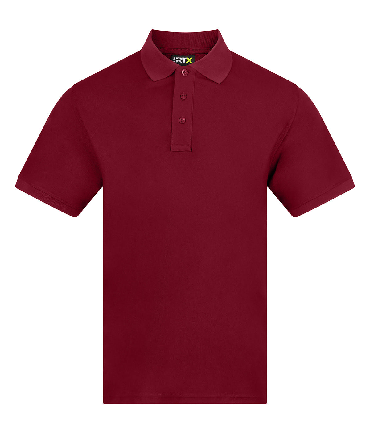 ProRTX Pro wicking polo in Burgundy, front view