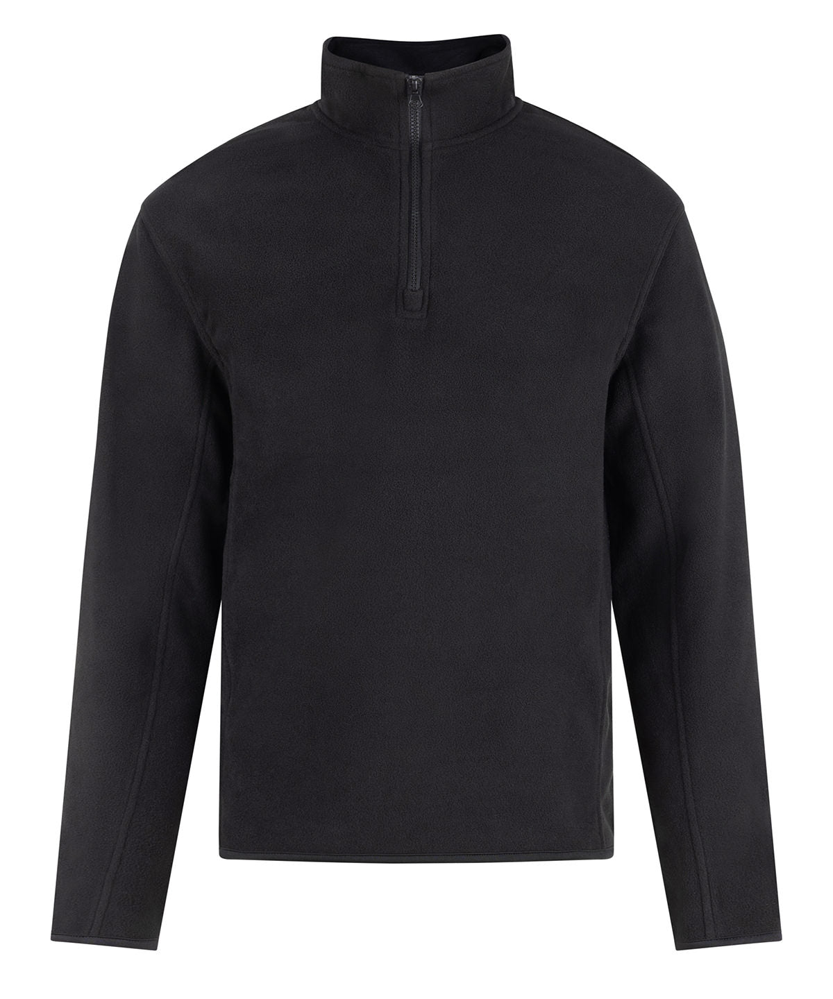 ProRTX Pro 1/4-zip microfleece in Black, front view