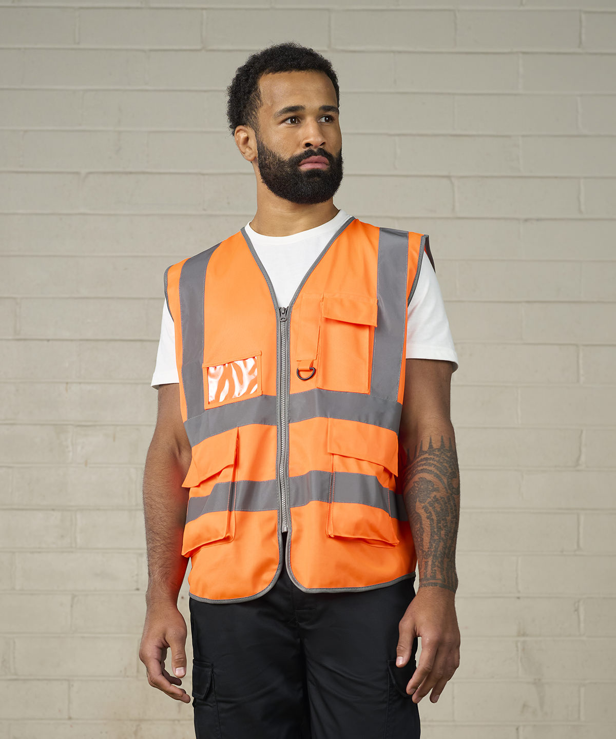 ProRTX High Visibility Executive waistcoat, lifestyle photo
