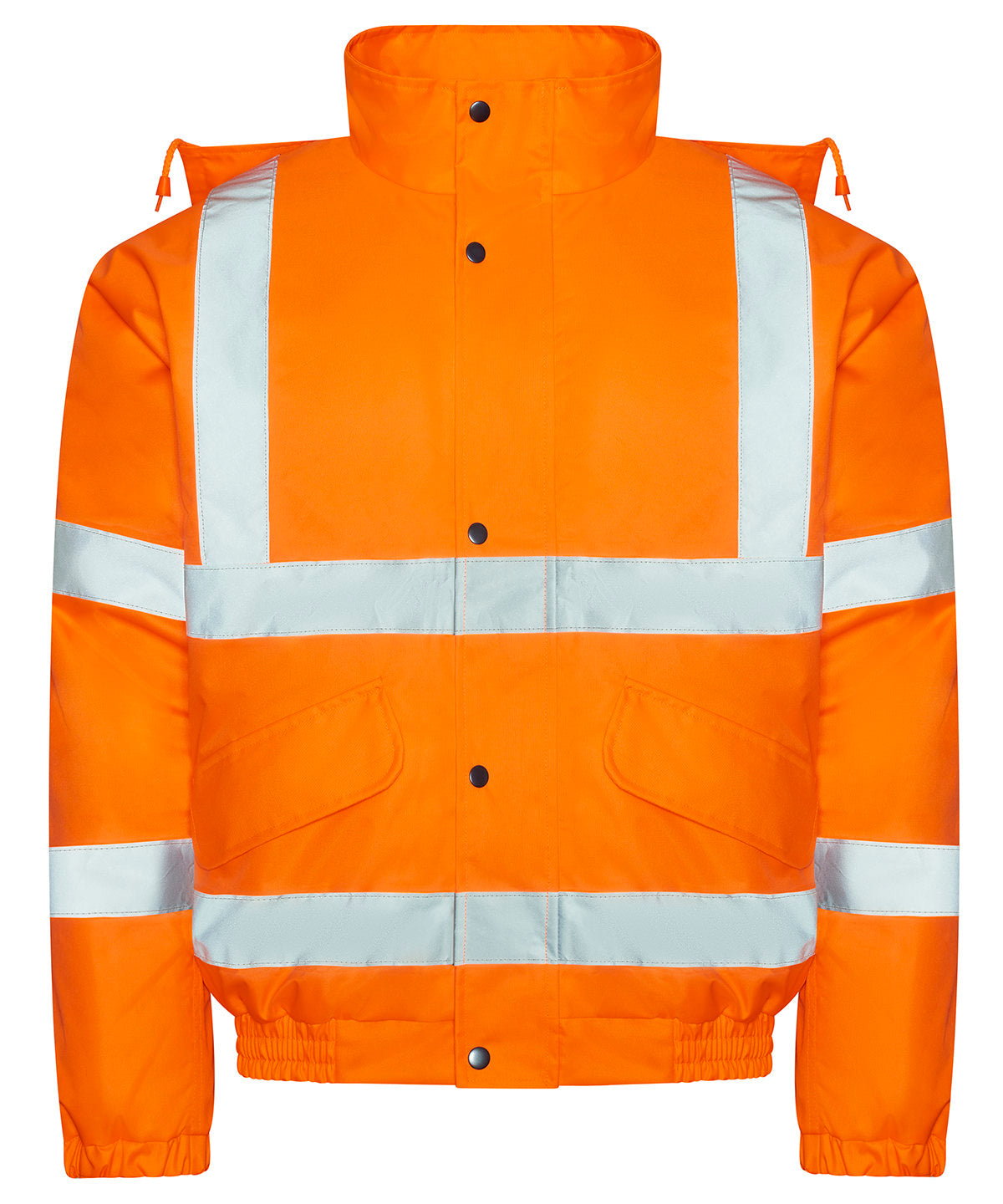 ProRTX High Visibility High visibility bomber jacket in HV Orange, front view