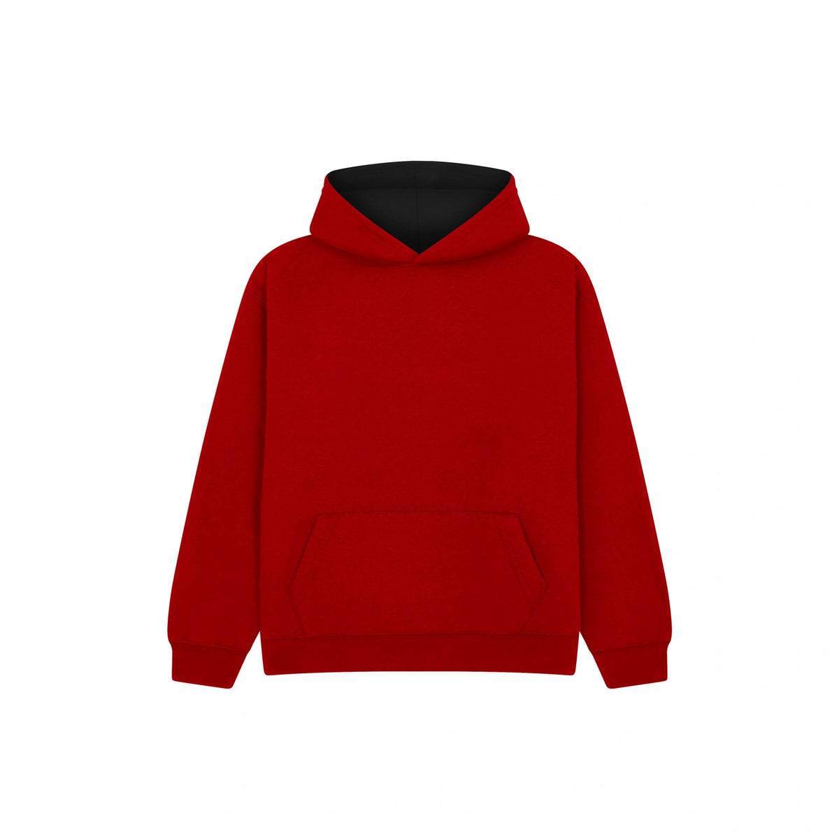 Cotton Ridge W73K Eclipse Premium kids contrast hoodie in Red / Black
