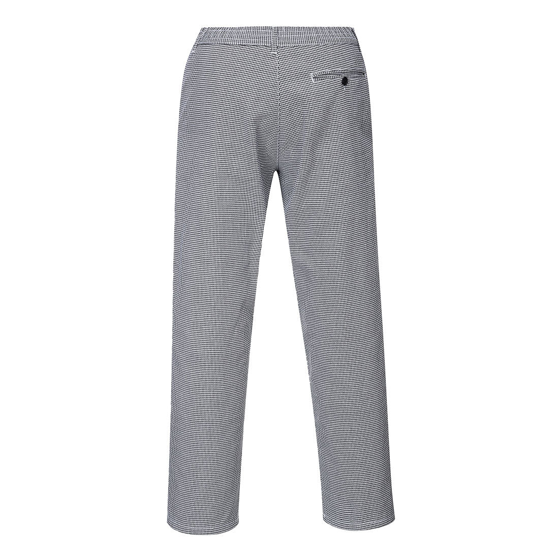 Portwest S068 Harrow Chefs Trousers in Houndstooth, back view