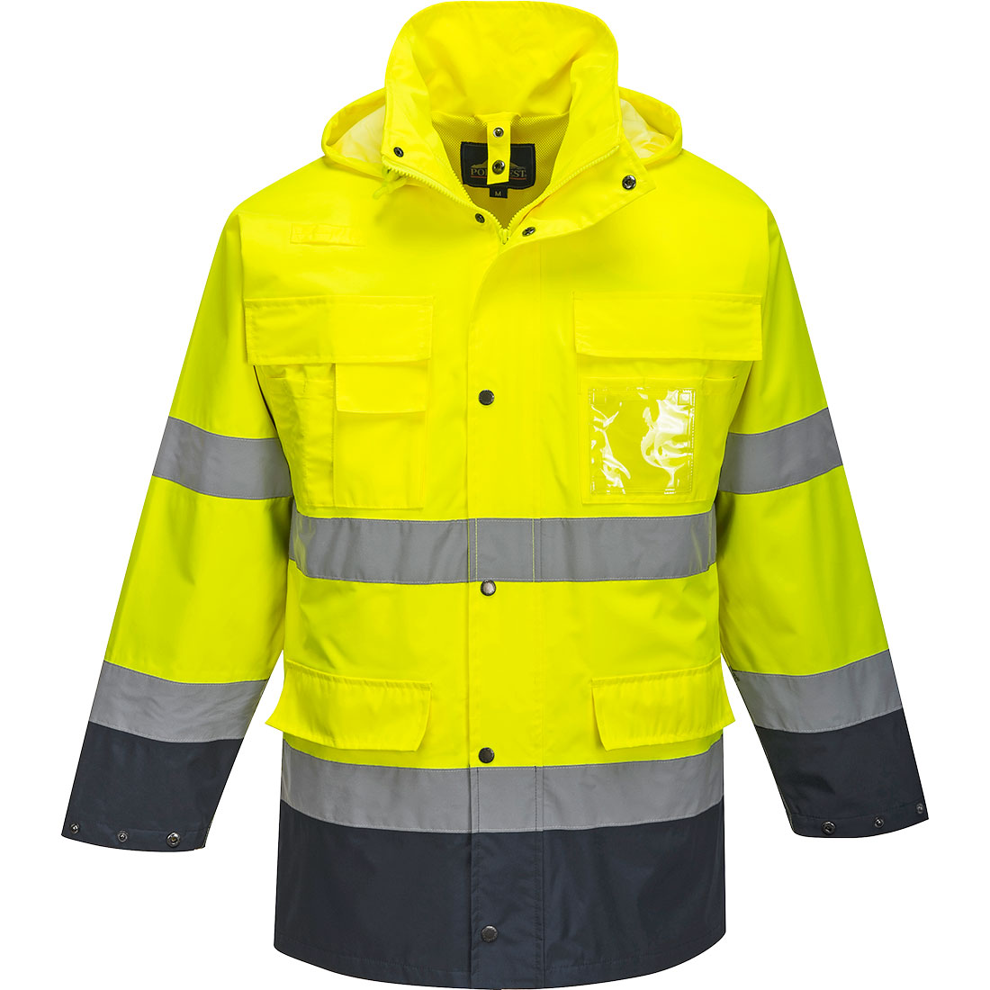 Portwest Hi-Vis 3-in-1 Contrast Lite Jacket in Yellow/Navy, image 2